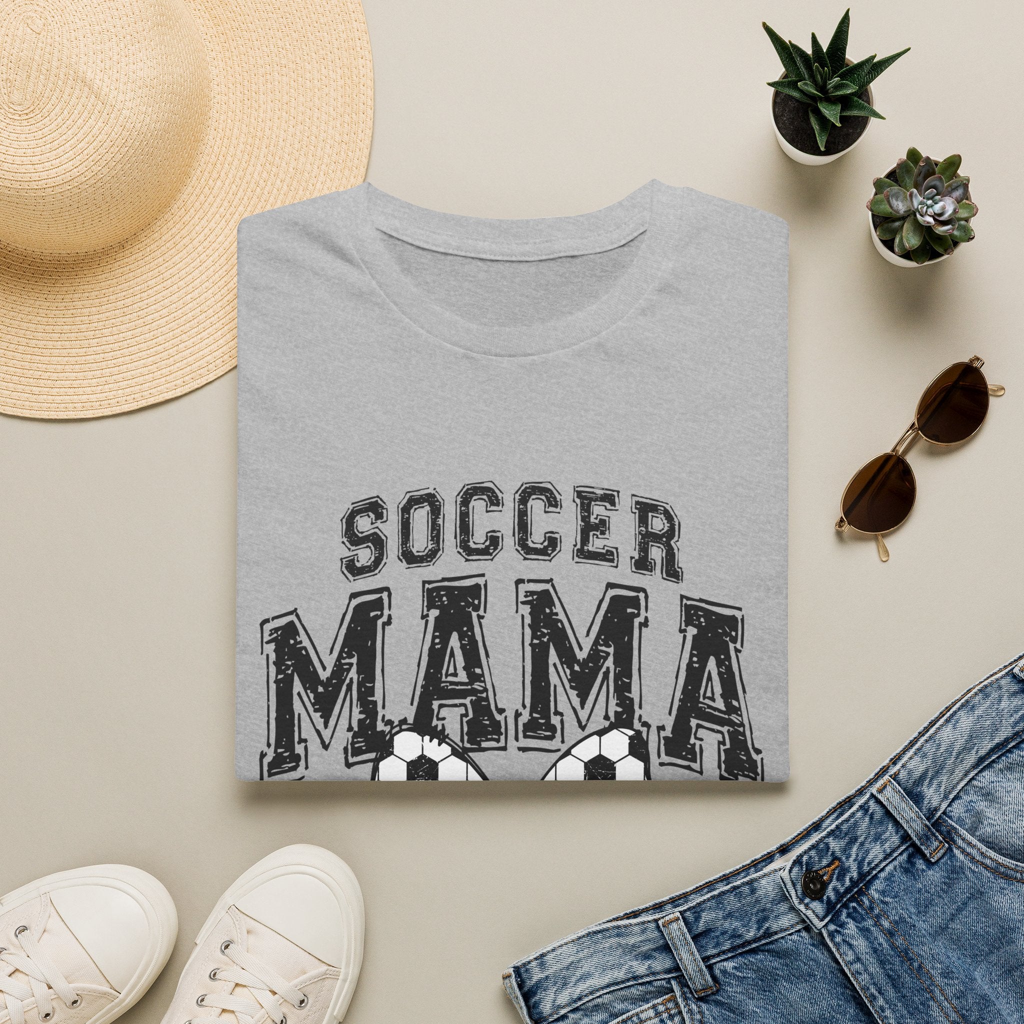 Sports Mom Tee, Soccer Ball Bow Design