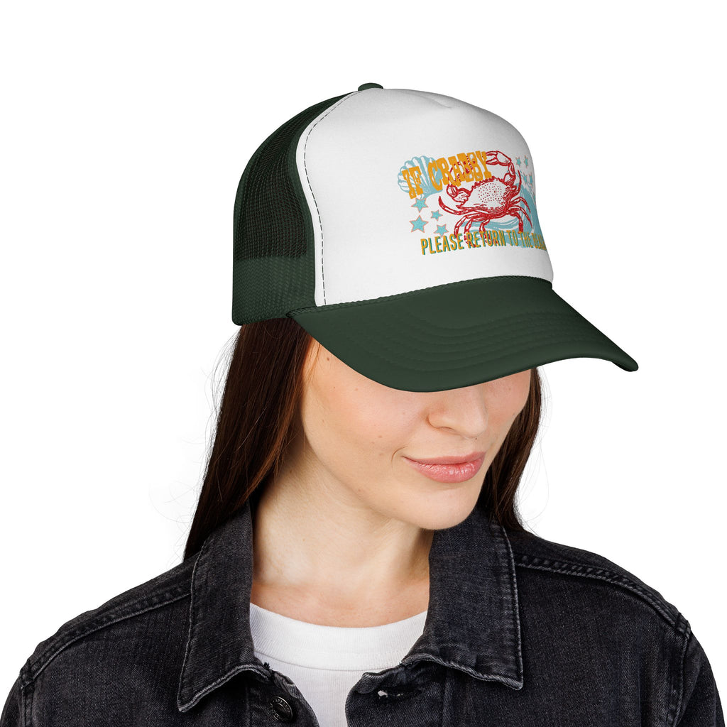 If Crabby Please Return to Beach Trucker Mesh Hat