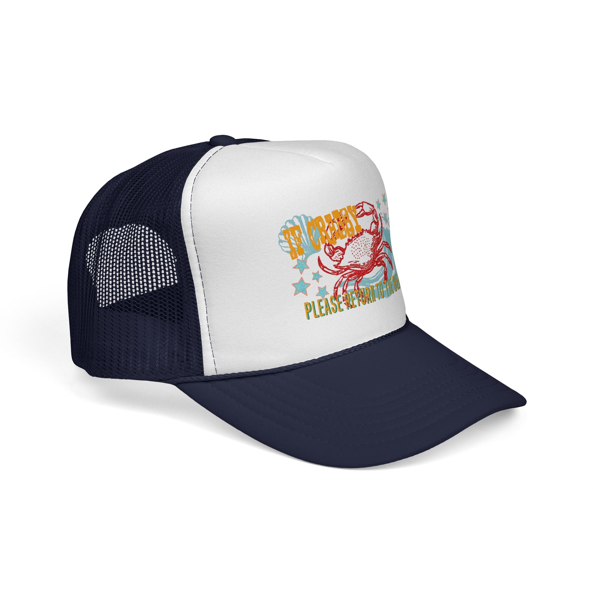If Crabby Please Return to Beach Trucker Mesh Hat