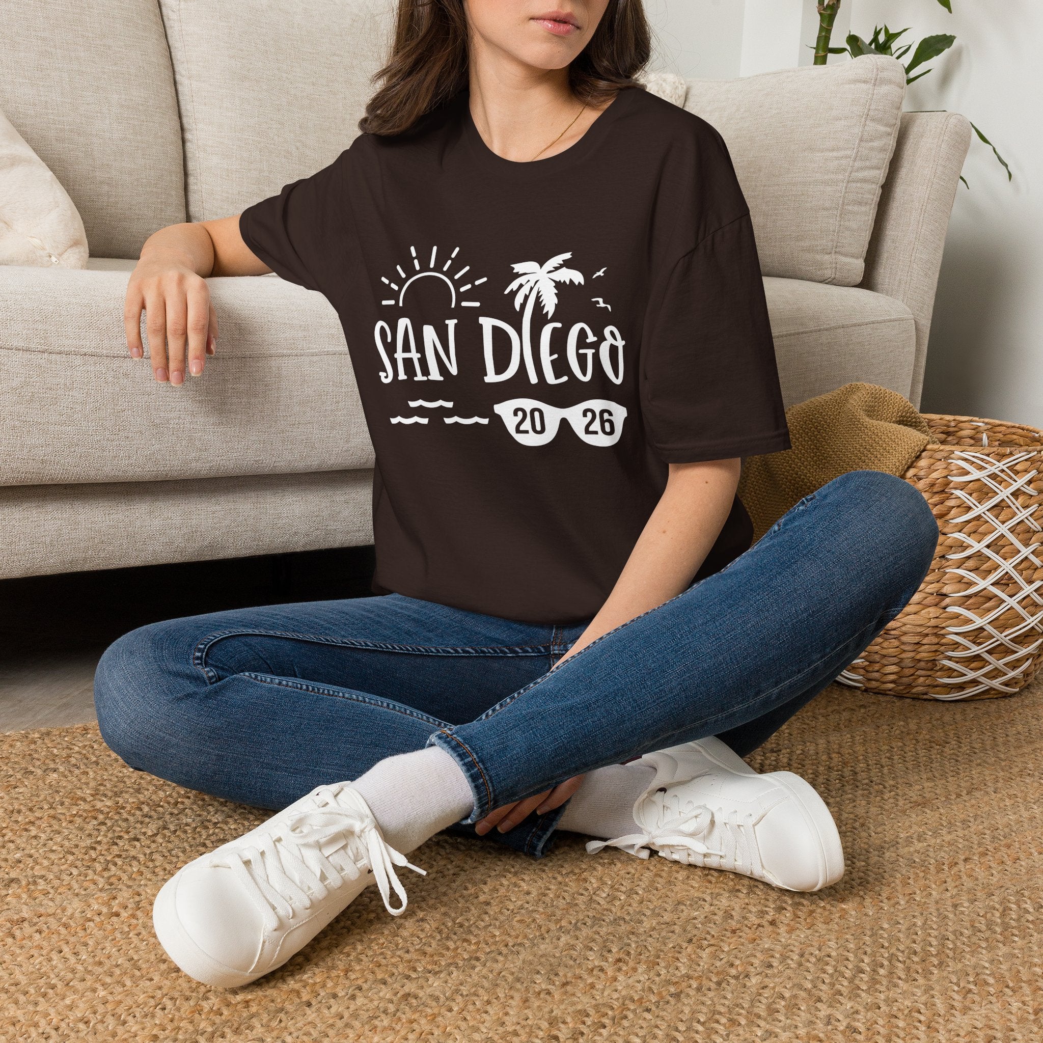 San Diego Palm Tree Beach T-Shirt