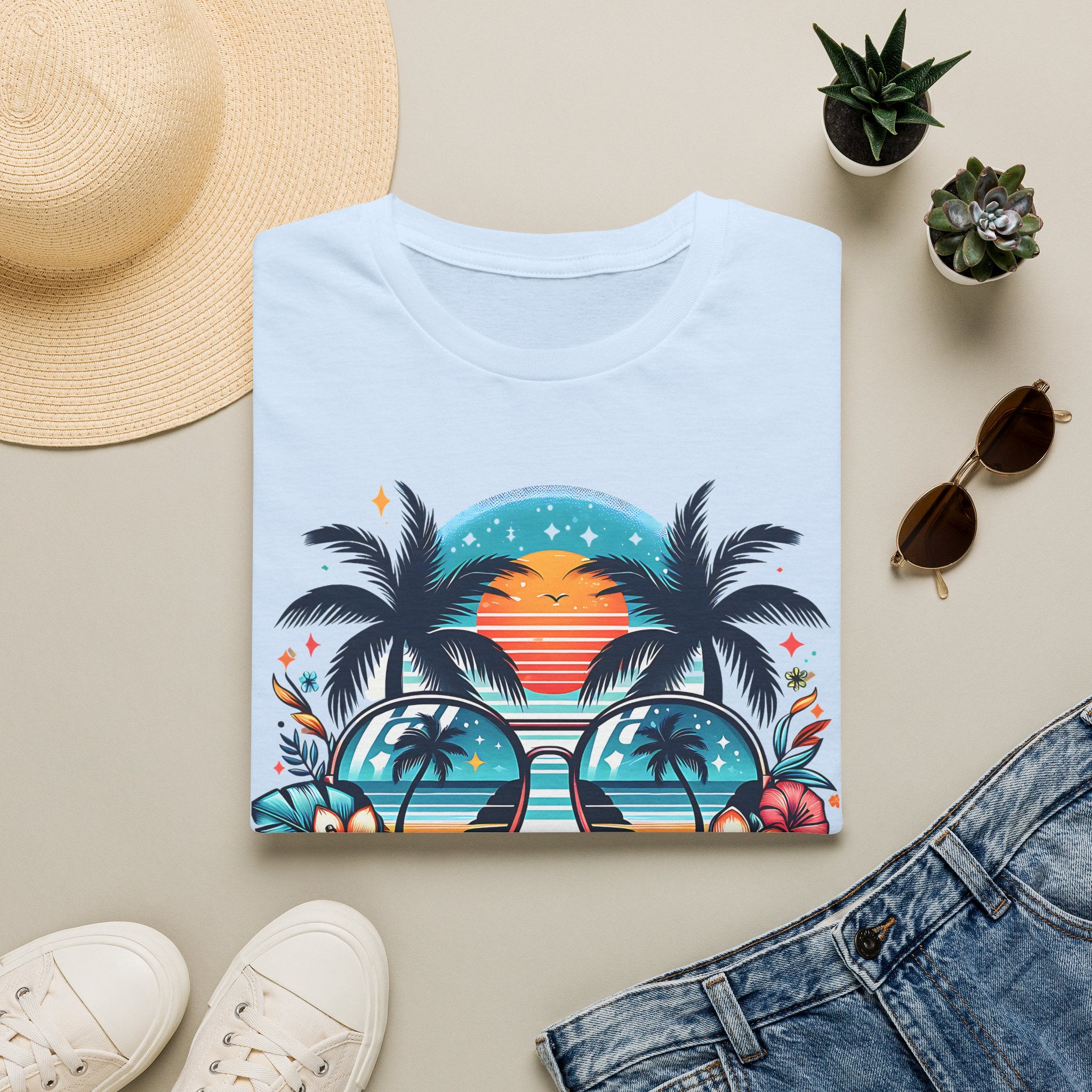 Tropical Sunset Family Vacation 2026 T-Shirt