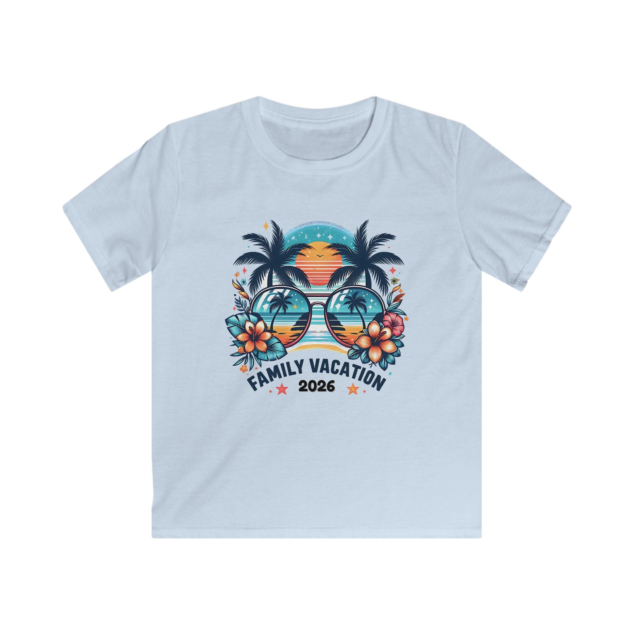 Kids T-Shirt - Family Vacation 2026 Tropical Sunset