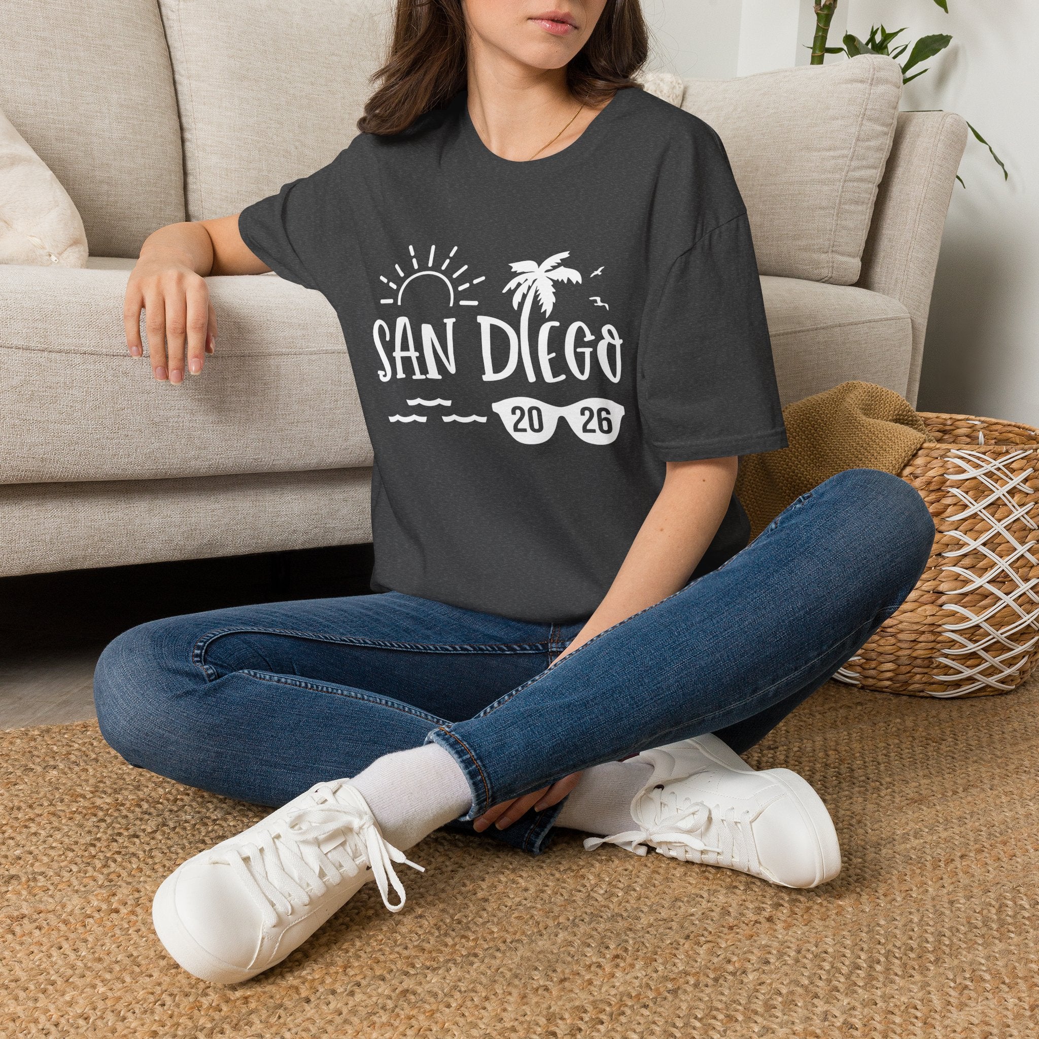 San Diego Palm Tree Beach T-Shirt
