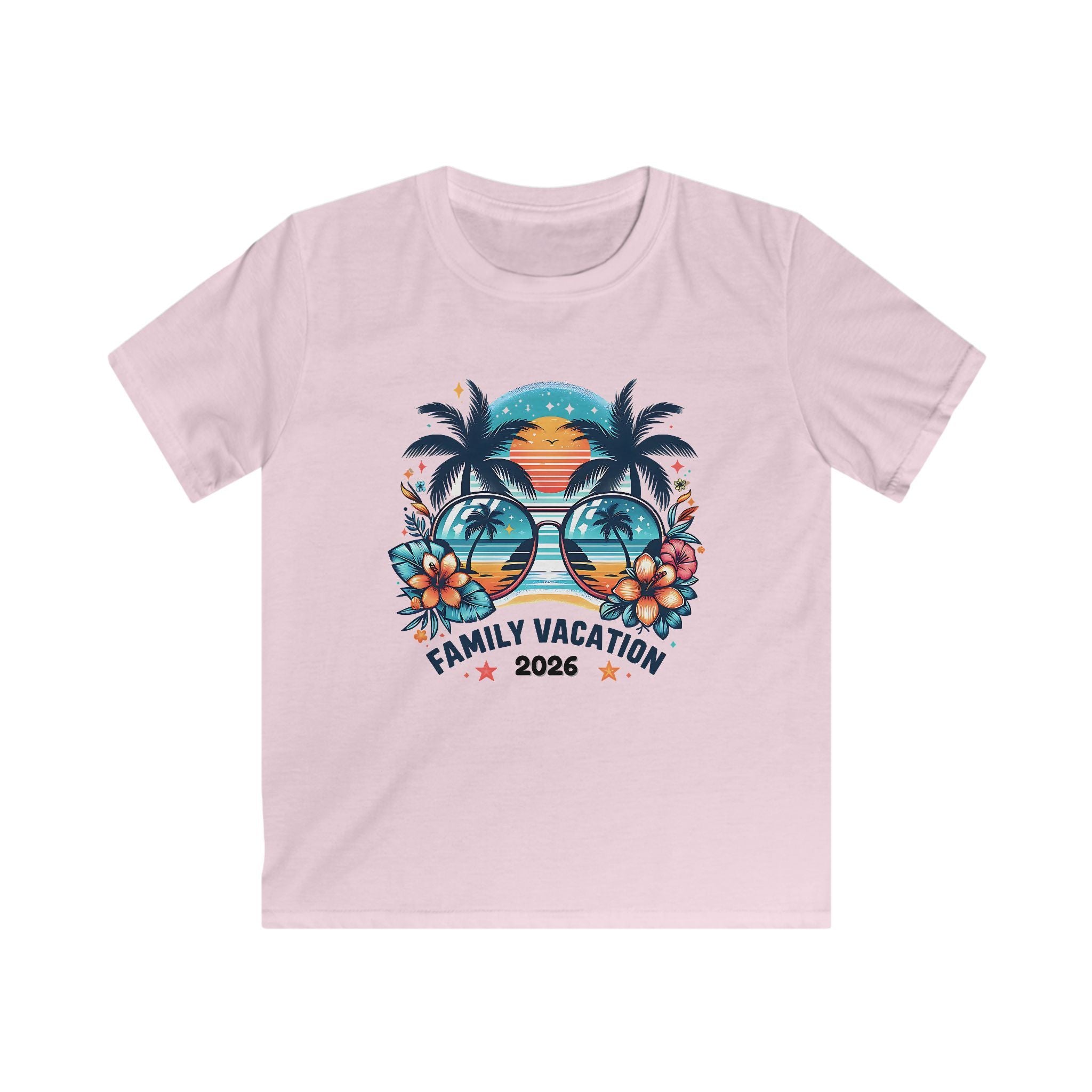 Kids T-Shirt - Family Vacation 2026 Tropical Sunset