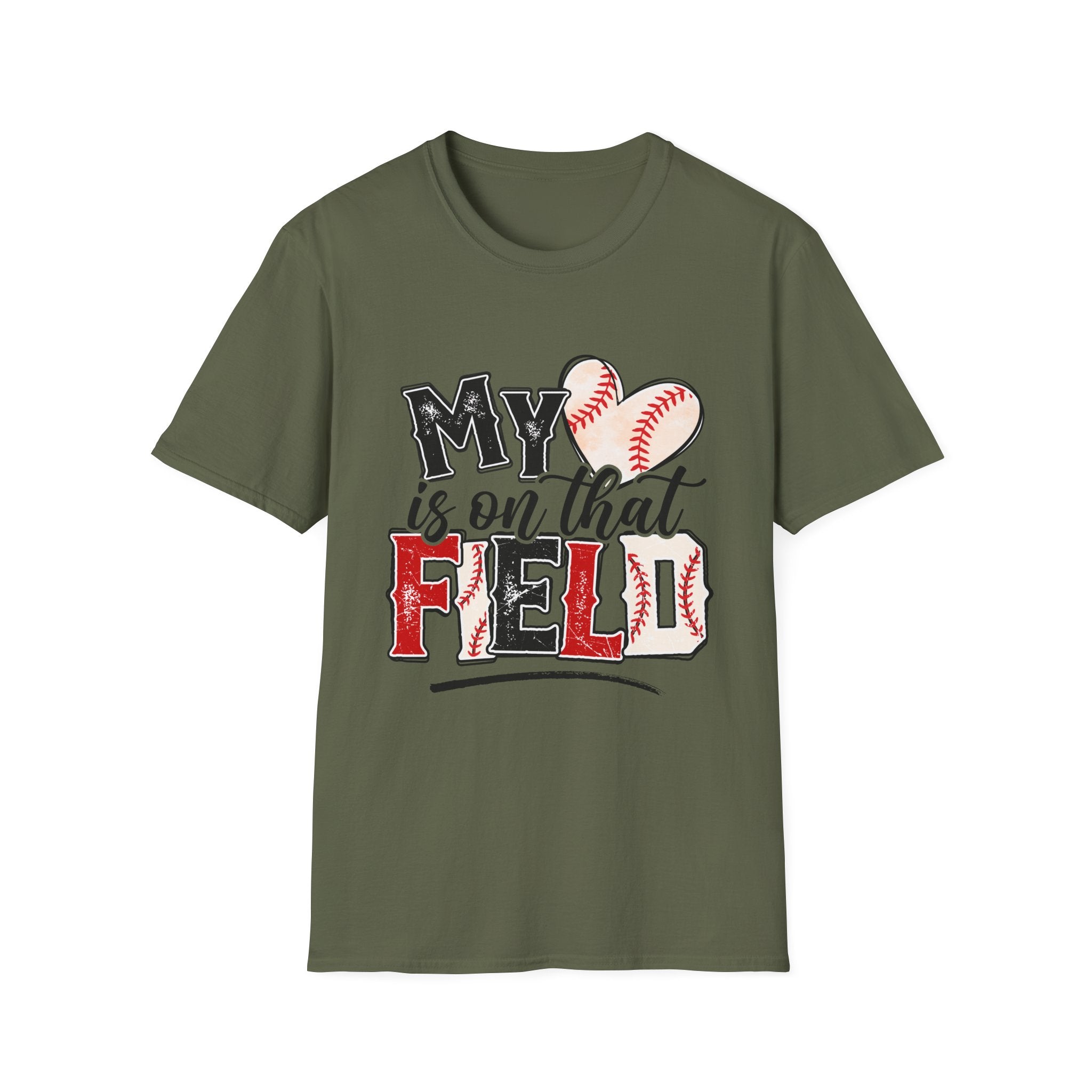 My Heart is on That Field  Baseball T-Shirt