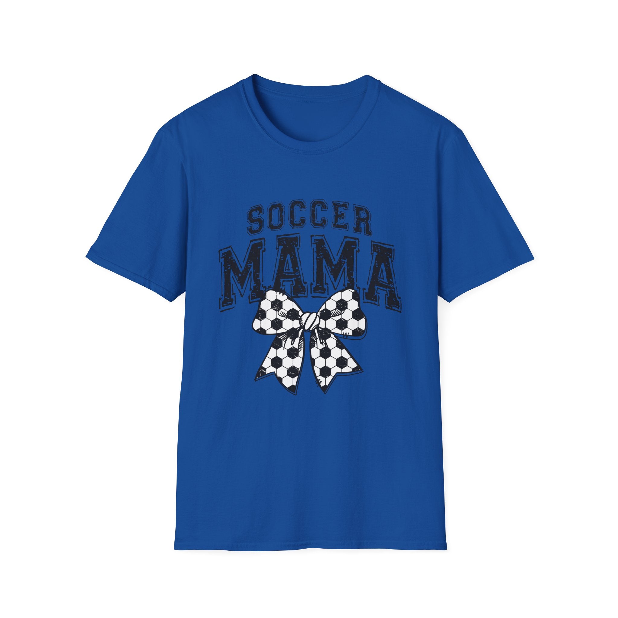 Sports Mom Tee, Soccer Ball Bow Design