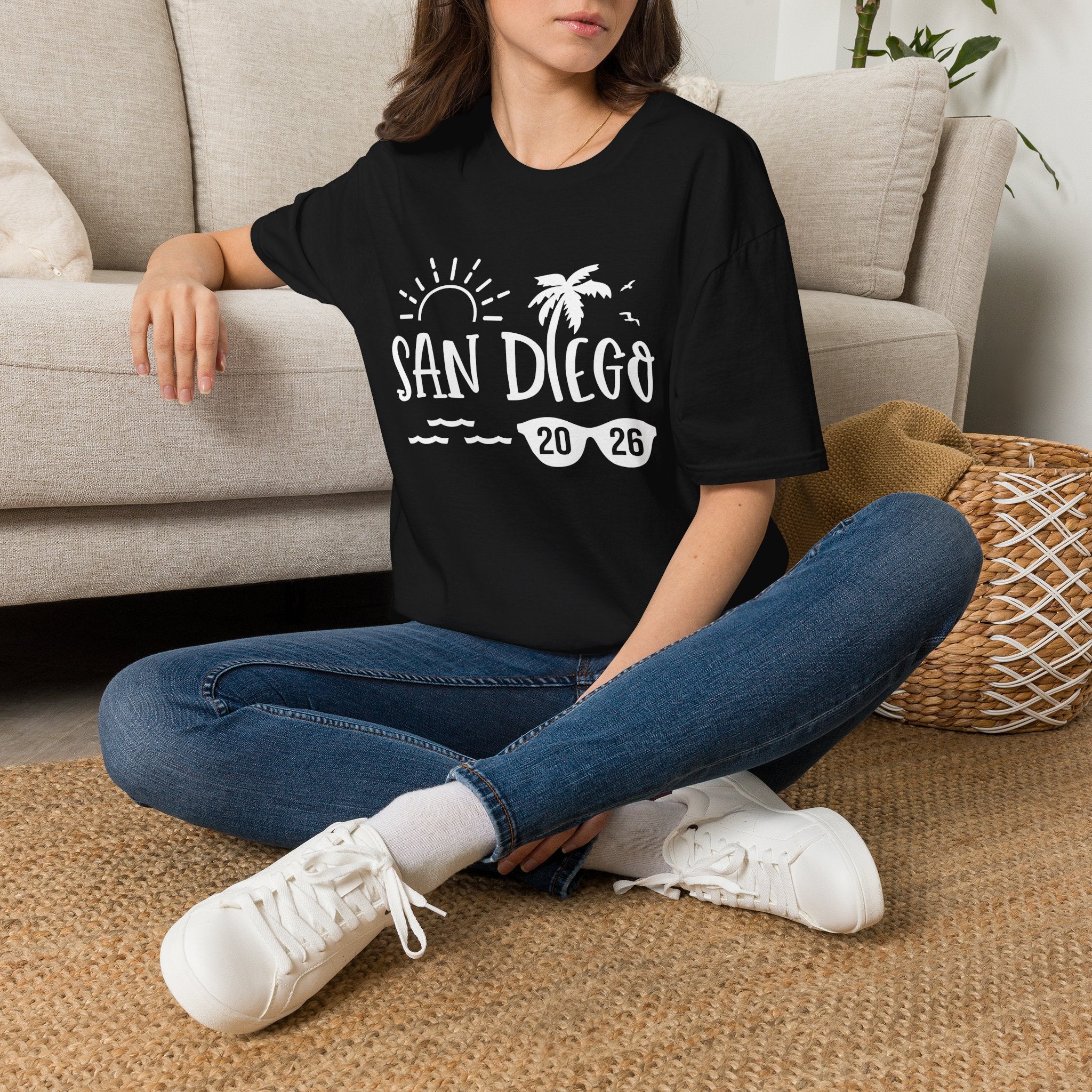 San Diego Palm Tree Beach T-Shirt