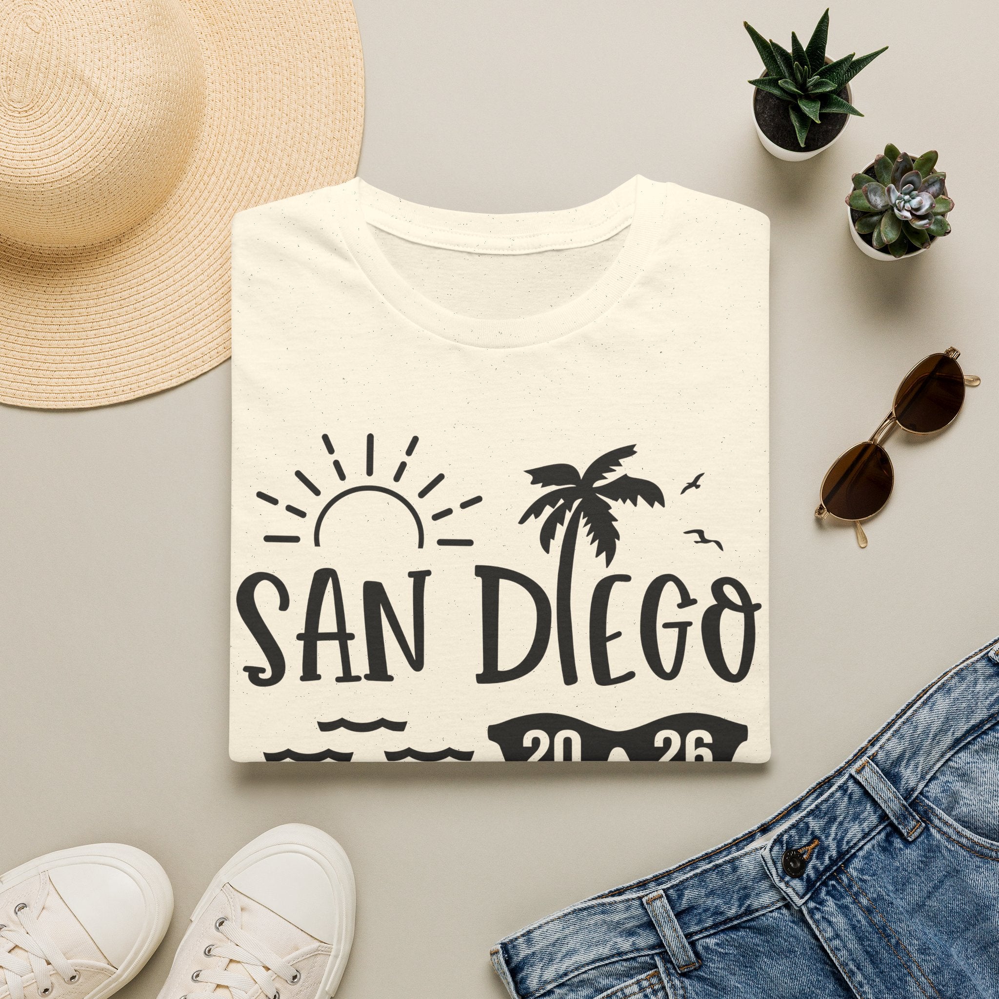 San Diego Palm Tree Sun T-Shirt