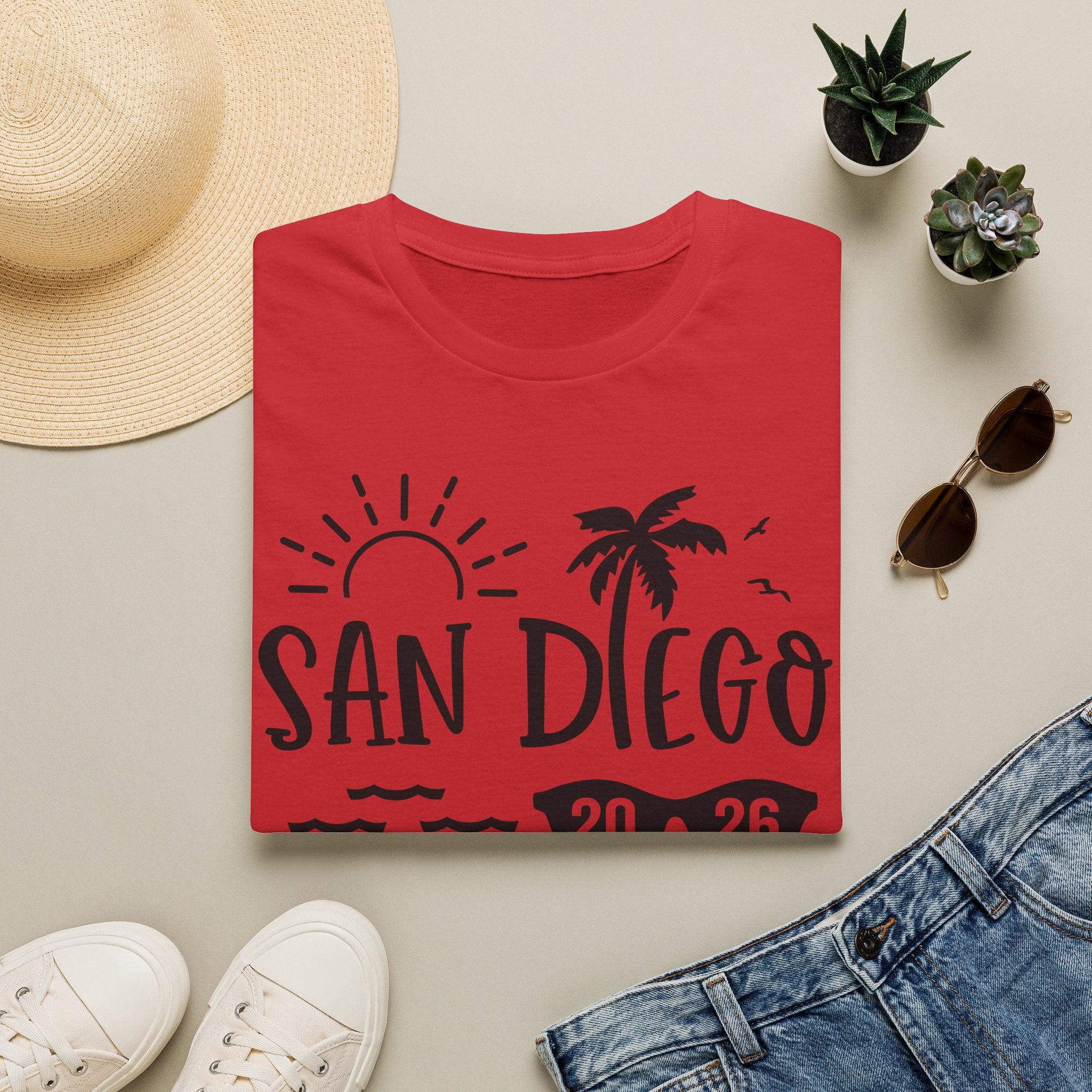 San Diego Palm Tree Sun T-Shirt