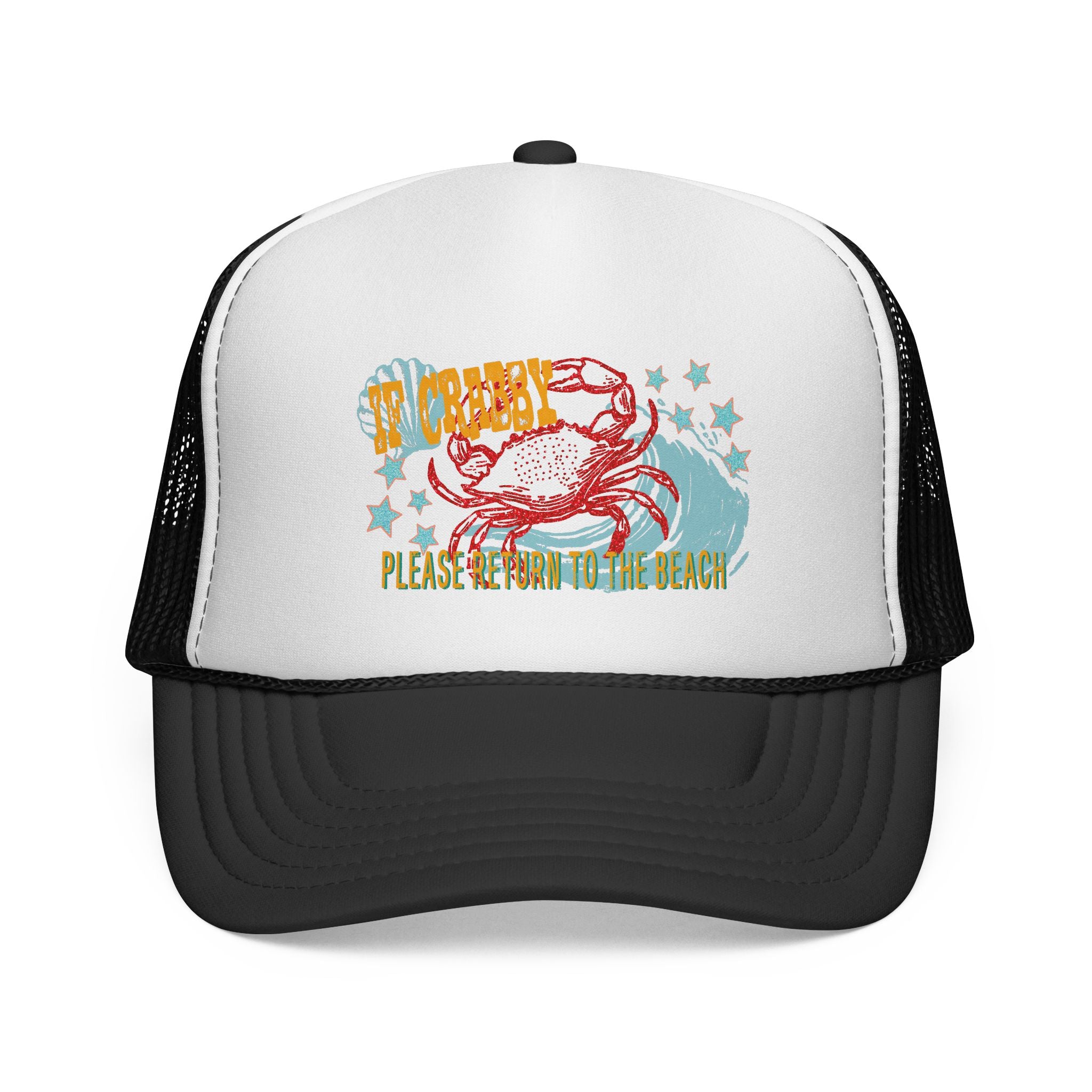 If Crabby Please Return to Beach Trucker Mesh Hat