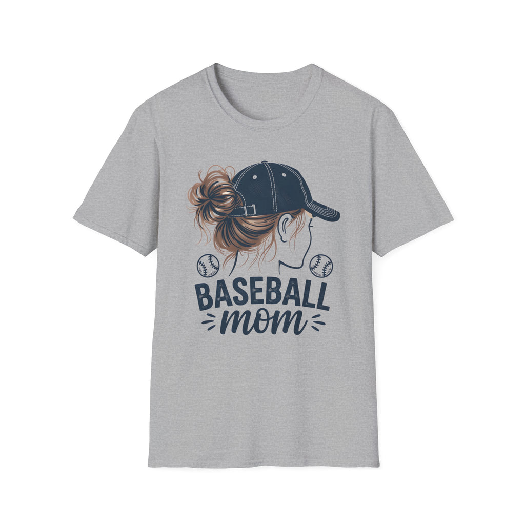 Baseball Mom Messy Bun T-Shirt
