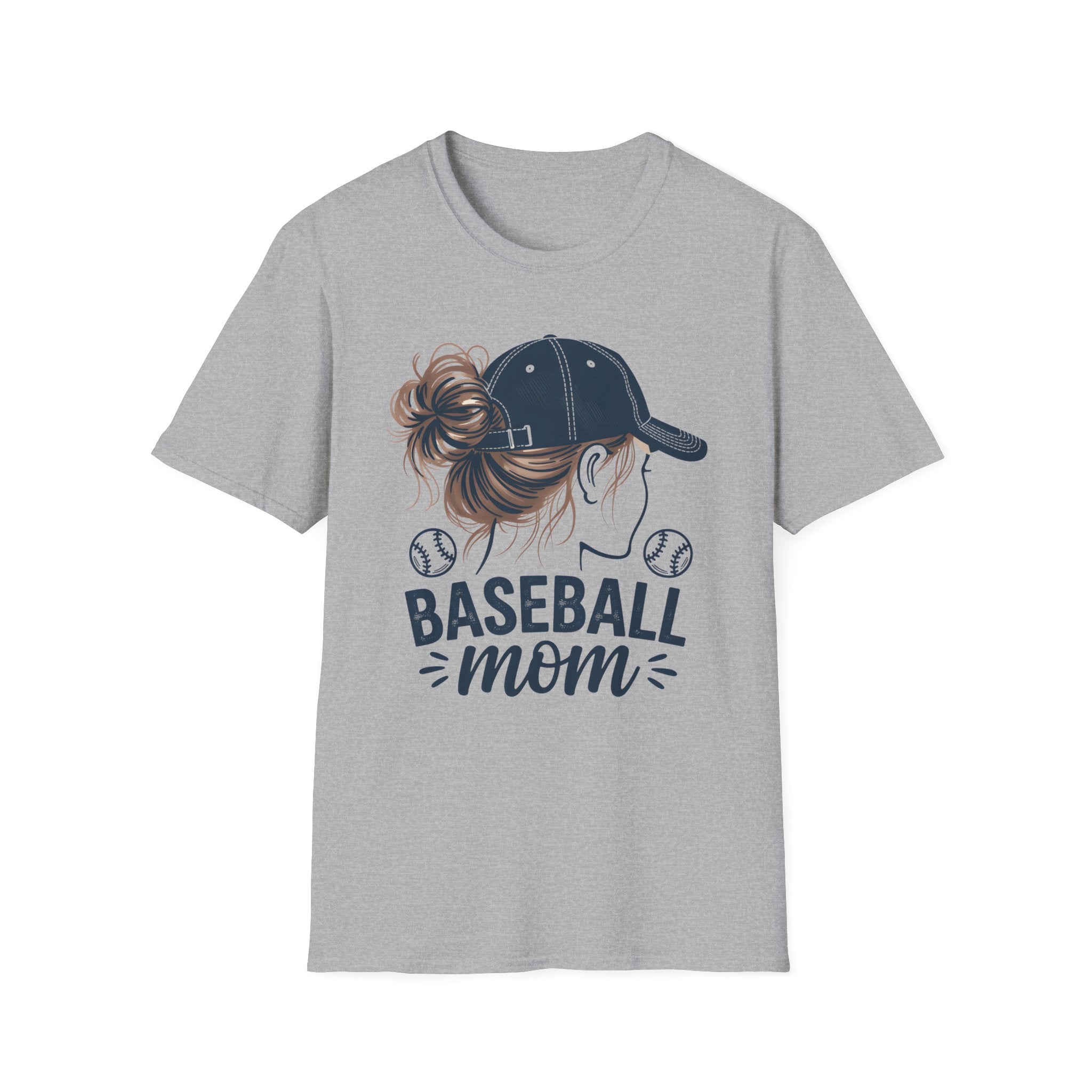 Baseball Mom Messy Bun T-Shirt