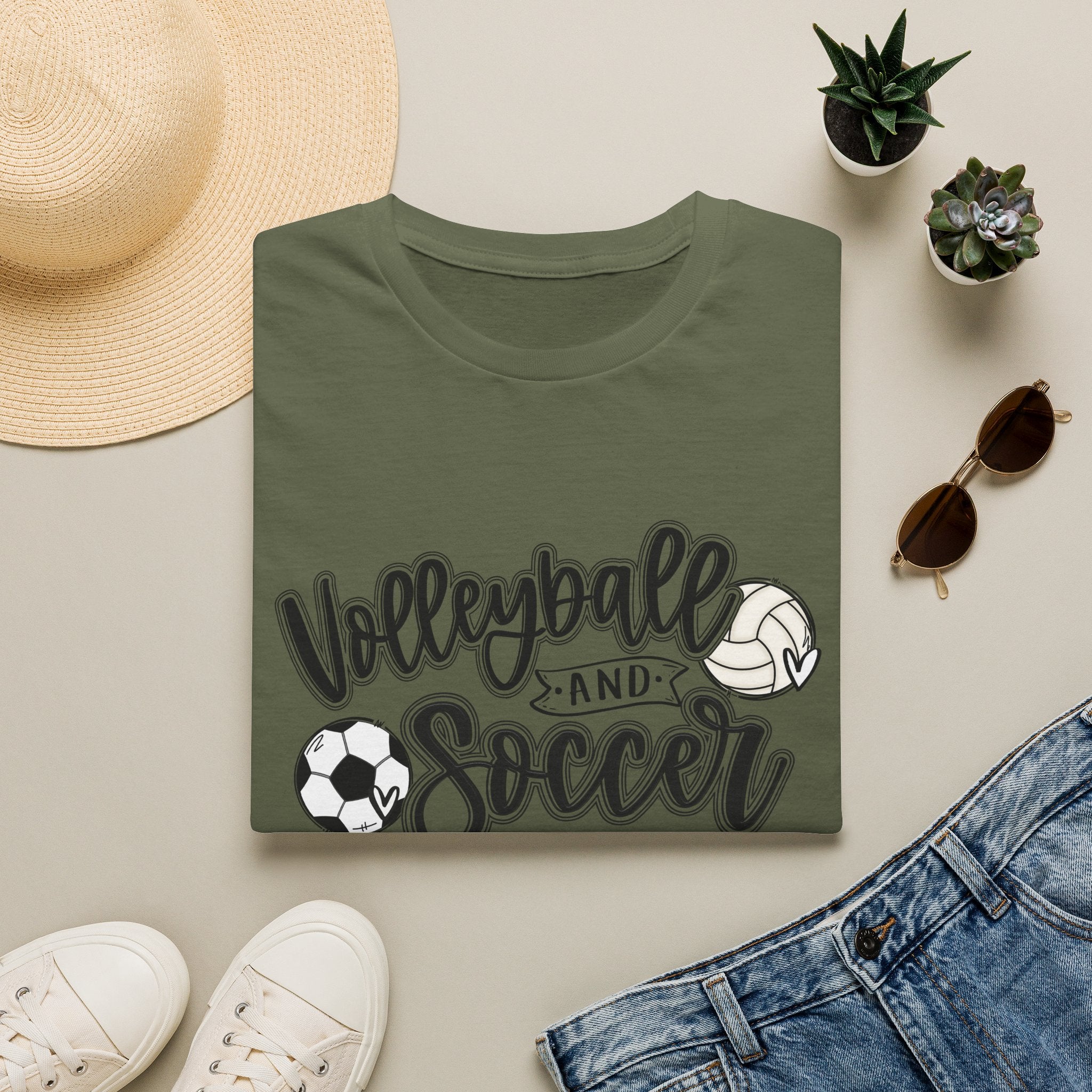 Volleyball and Soccer Mom T-Shirt | Sports Tee, Leopard Accent