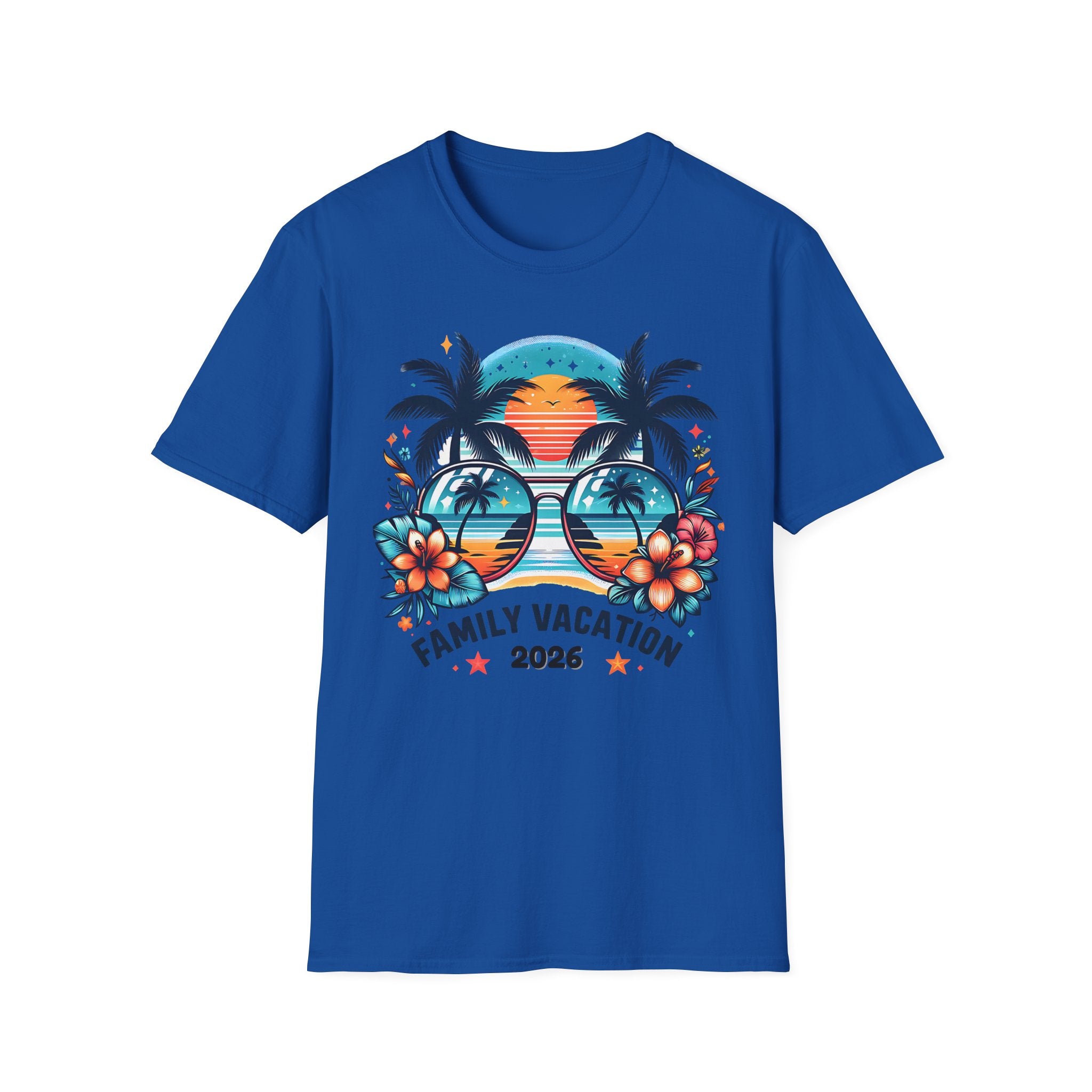 Tropical Sunset Family Vacation 2026 T-Shirt