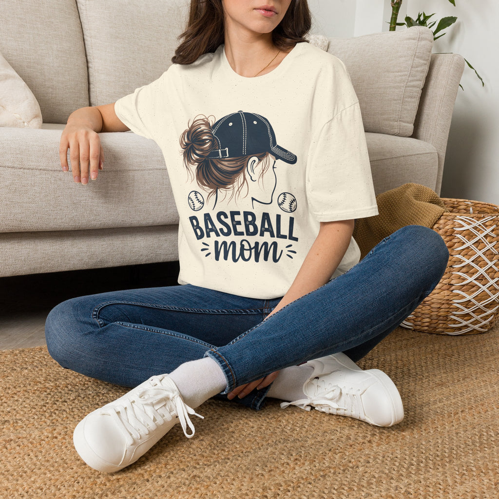 Baseball Mom Messy Bun T-Shirt