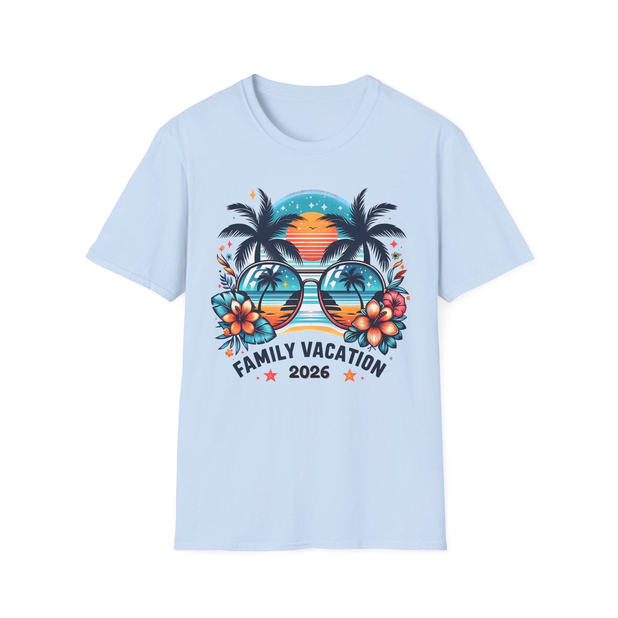Tropical Sunset Family Vacation 2026 T-Shirt