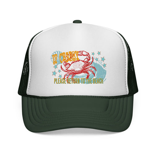 If Crabby Please Return to Beach Trucker Mesh Hat