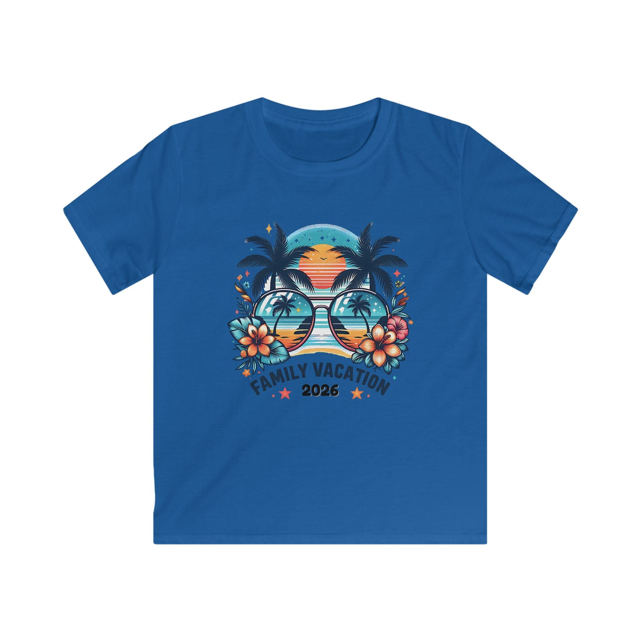 Kids T-Shirt - Family Vacation 2026 Tropical Sunset