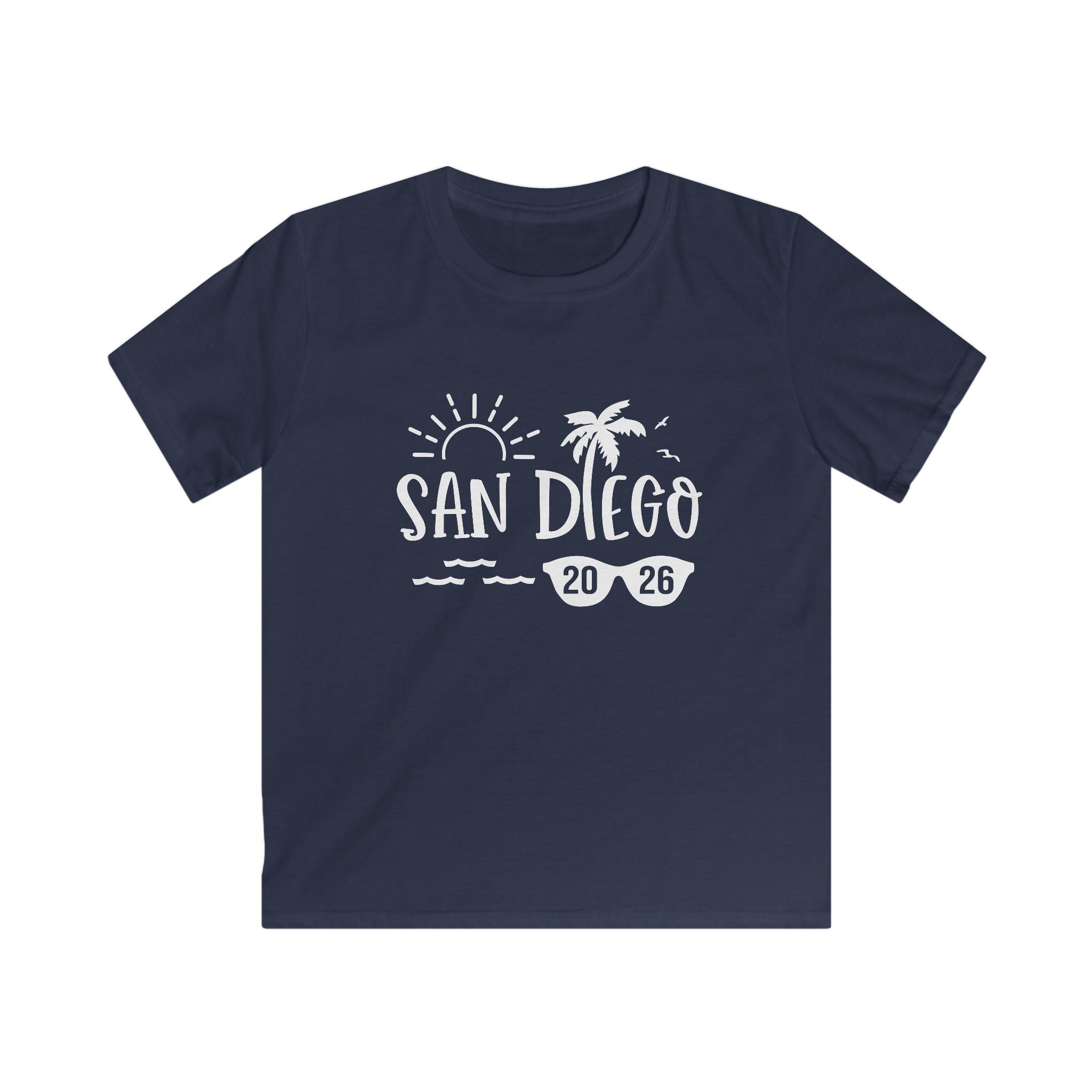 San Diego 2026 palm tree sun design Kids Tee