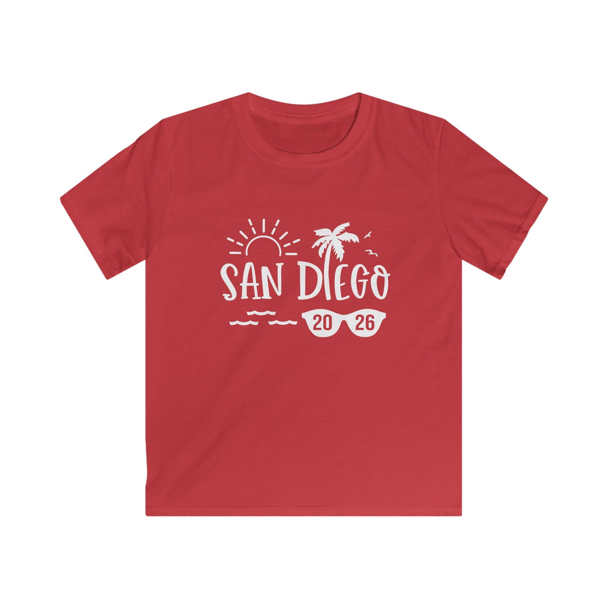 San Diego 2026 palm tree sun design Kids Tee
