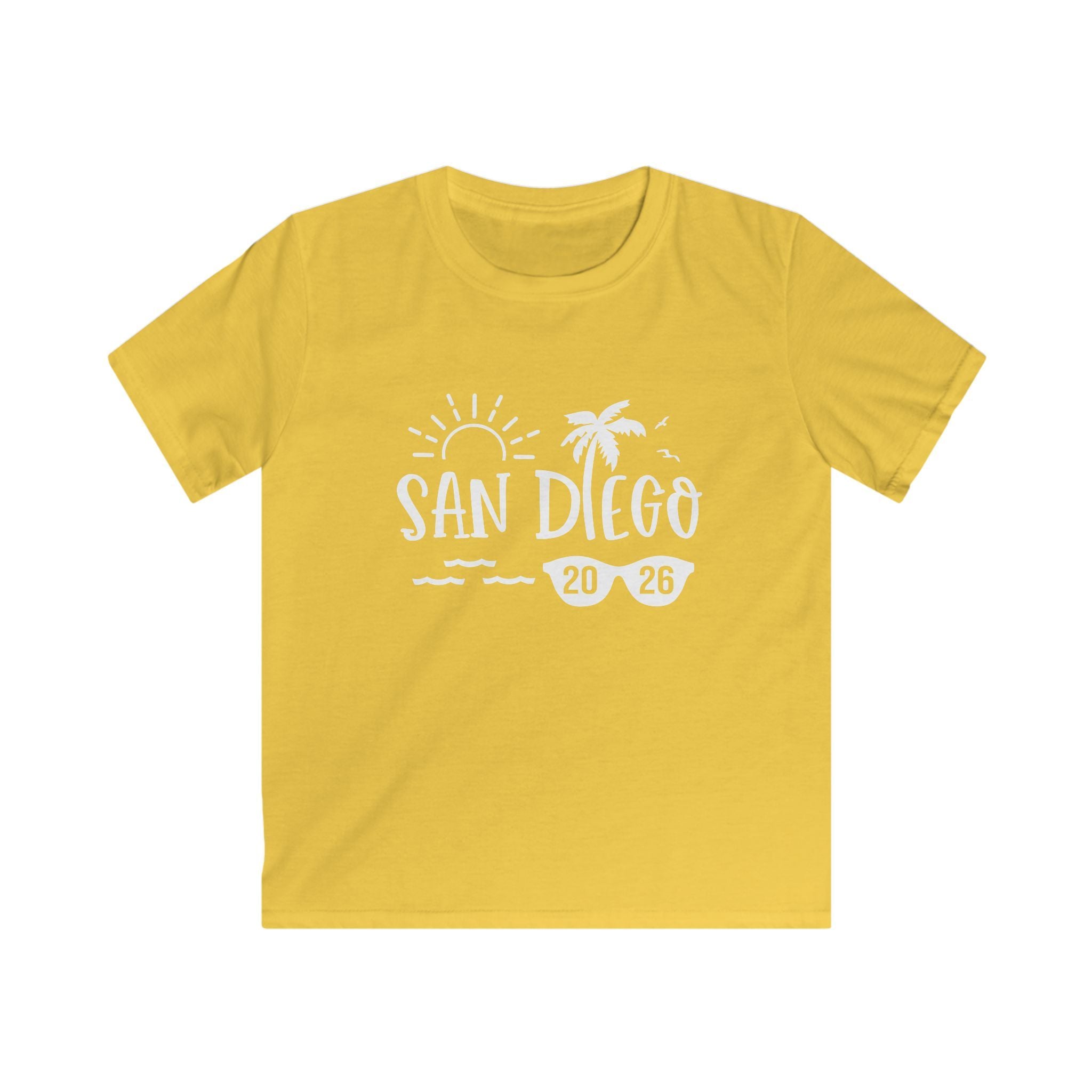 San Diego 2026 palm tree sun design Kids Tee