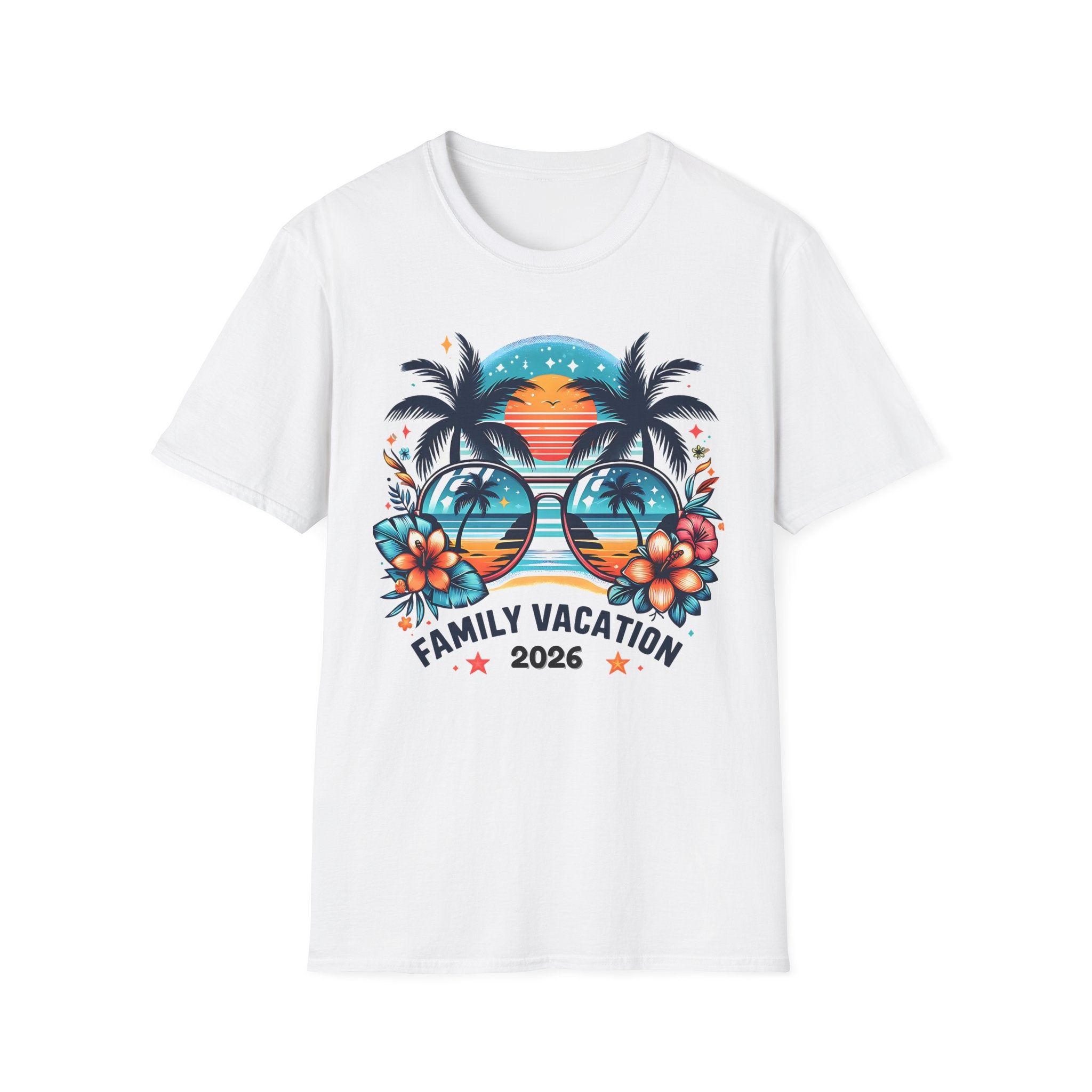 Tropical Sunset Family Vacation 2026 T-Shirt