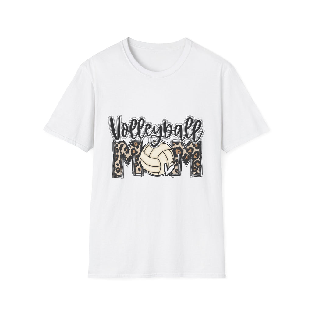 Leopard Print Volleyball Mom T-Shirt