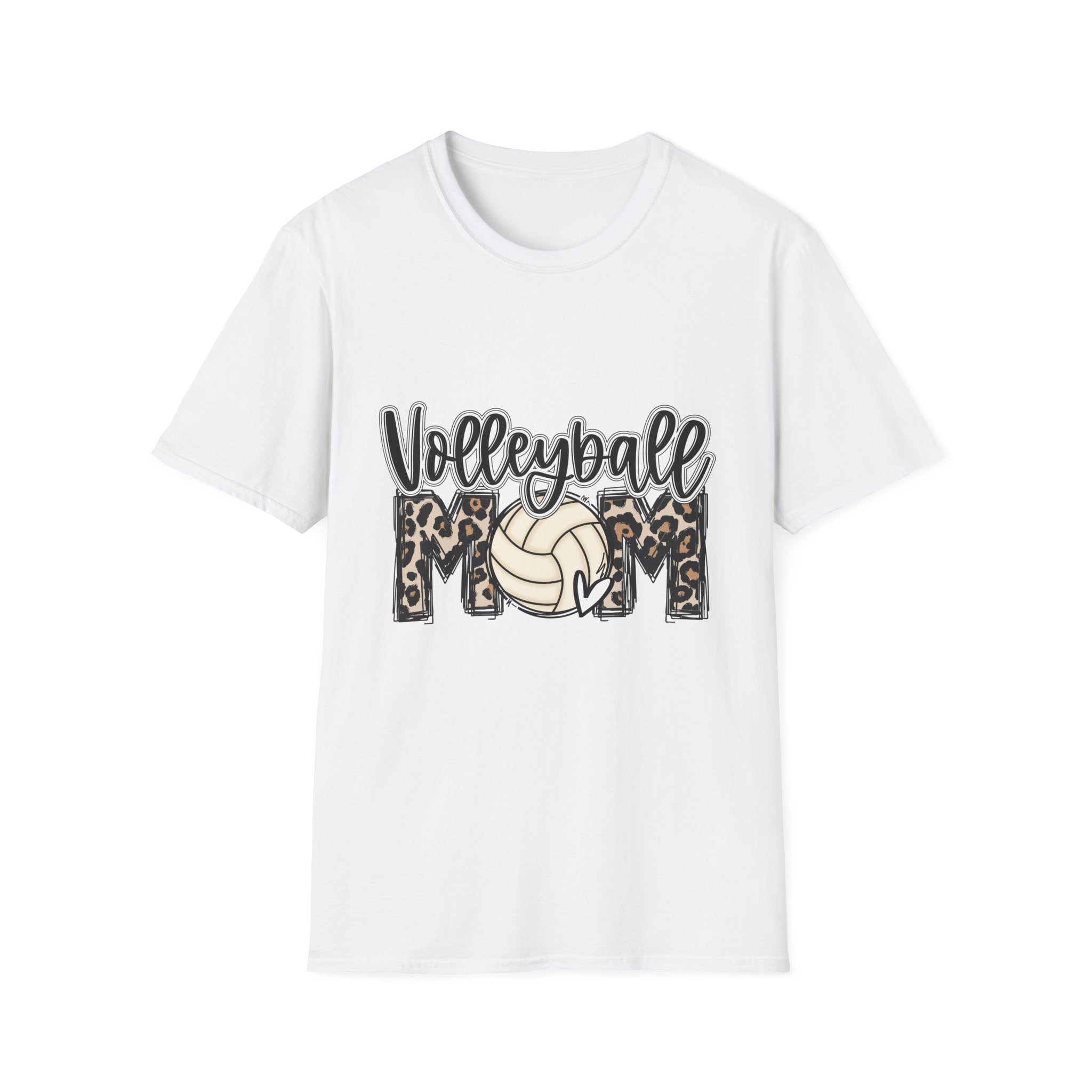 Leopard Print Volleyball Mom T-Shirt