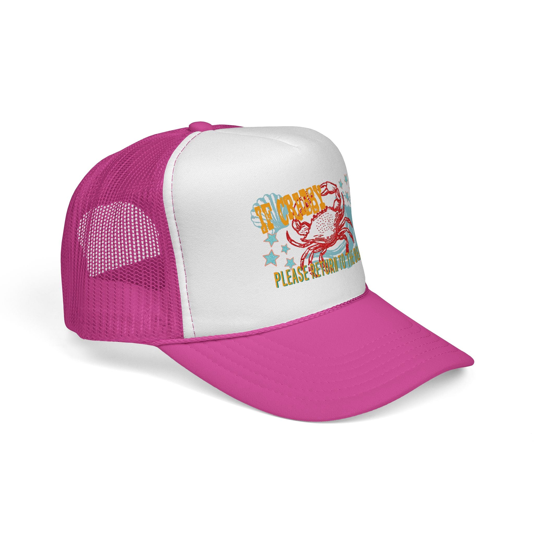 If Crabby Please Return to Beach Trucker Mesh Hat