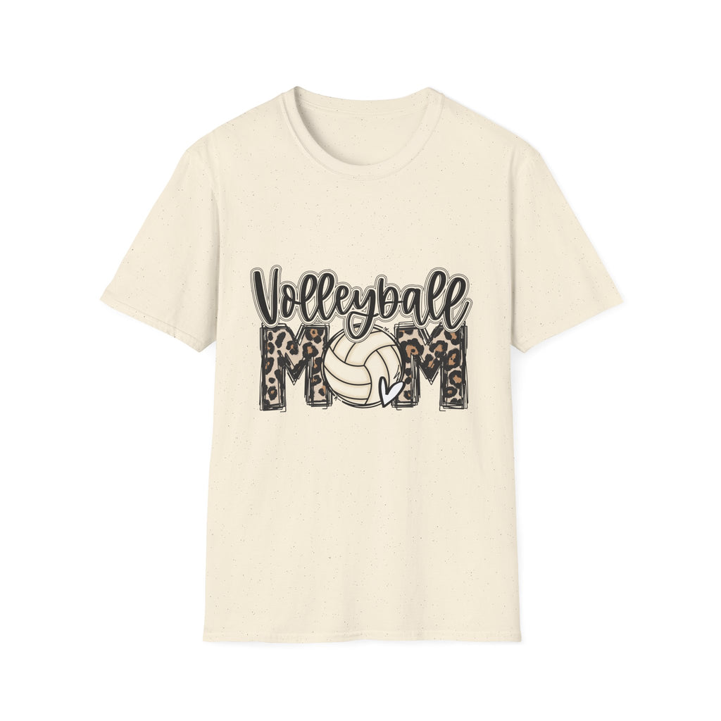 Leopard Print Volleyball Mom T-Shirt