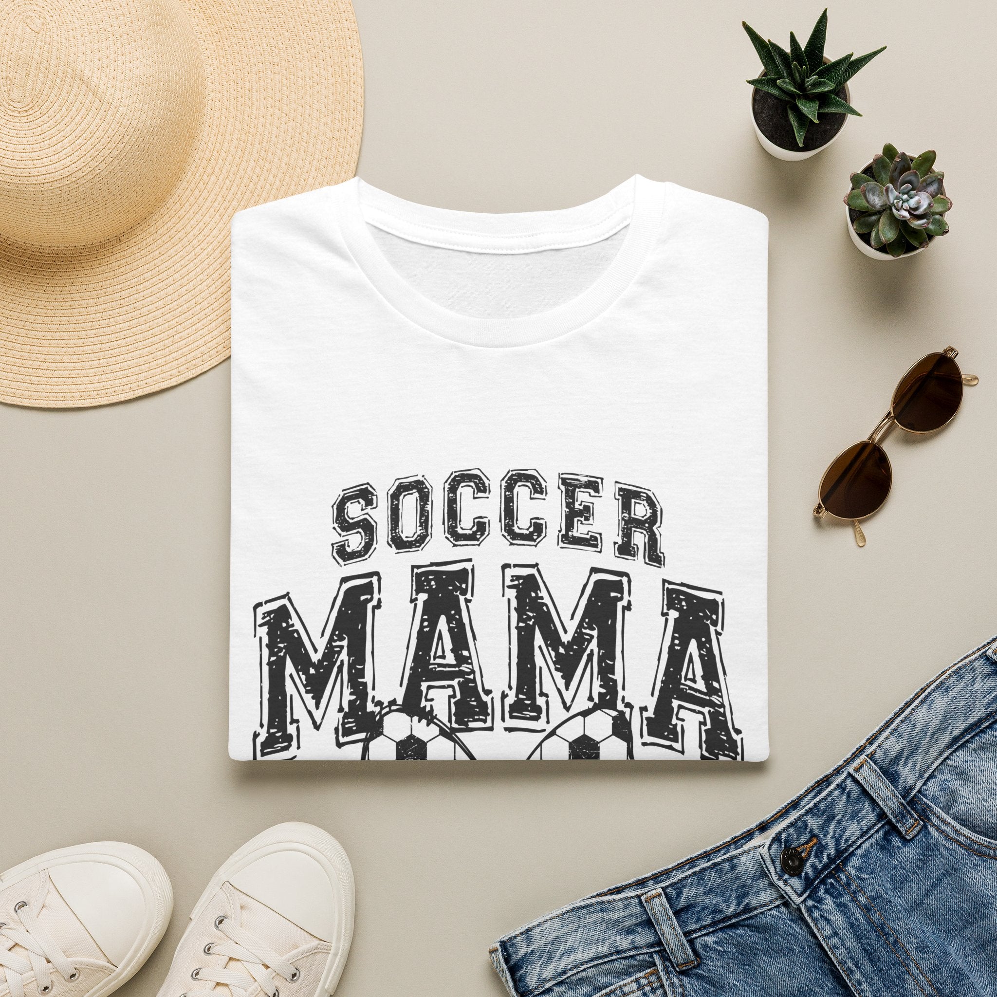 Sports Mom Tee, Soccer Ball Bow Design