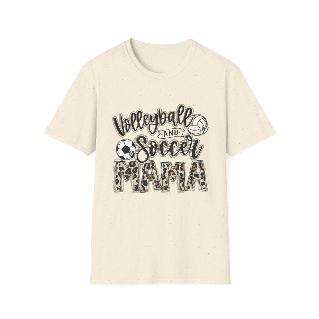 Volleyball and Soccer Mom T-Shirt | Sports Tee, Leopard Accent