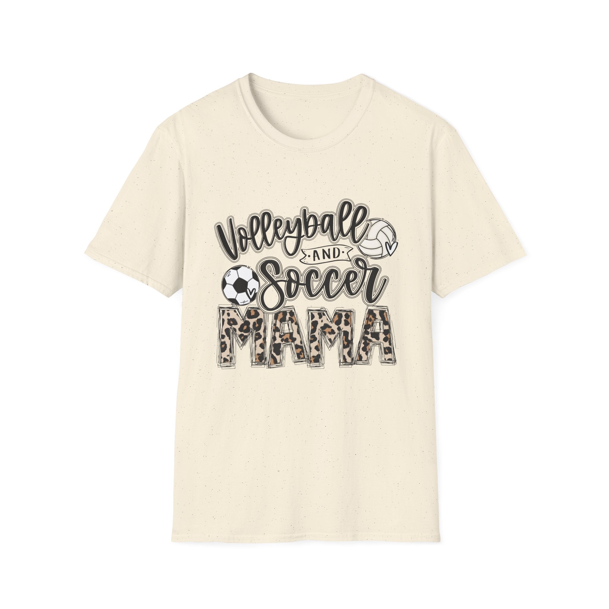 Volleyball and Soccer Mom T-Shirt | Sports Tee, Leopard Accent