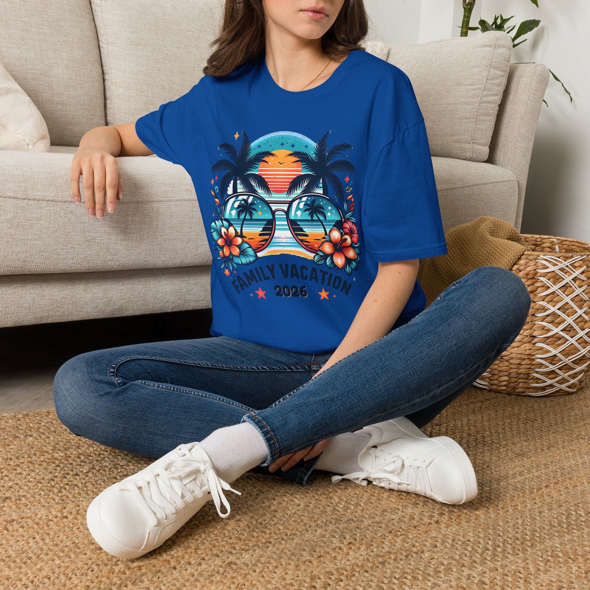 Tropical Sunset Family Vacation 2026 T-Shirt