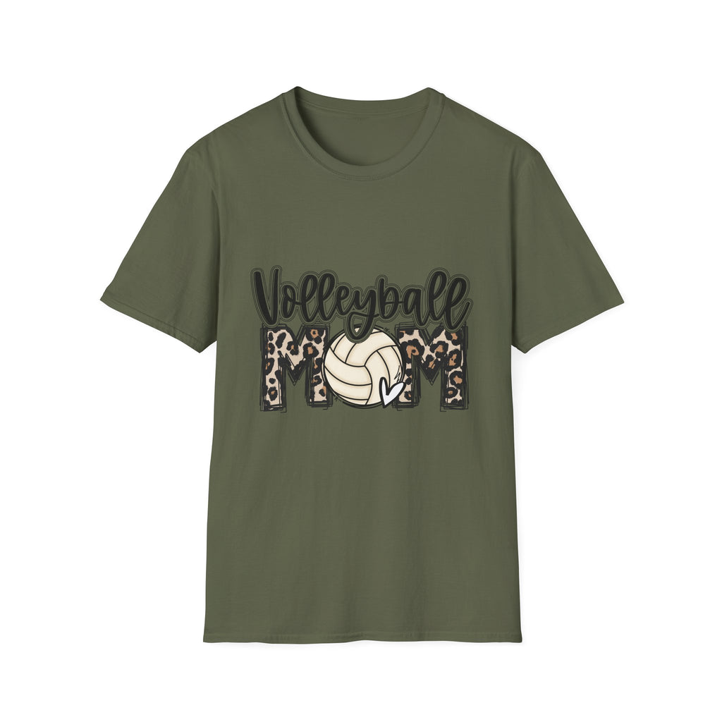 Leopard Print Volleyball Mom T-Shirt