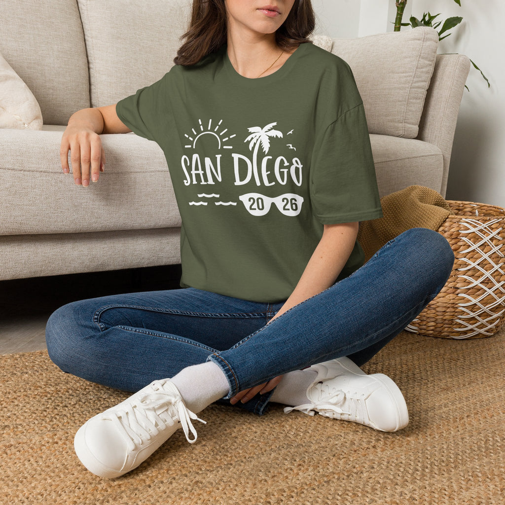 San Diego Palm Tree Beach T-Shirt