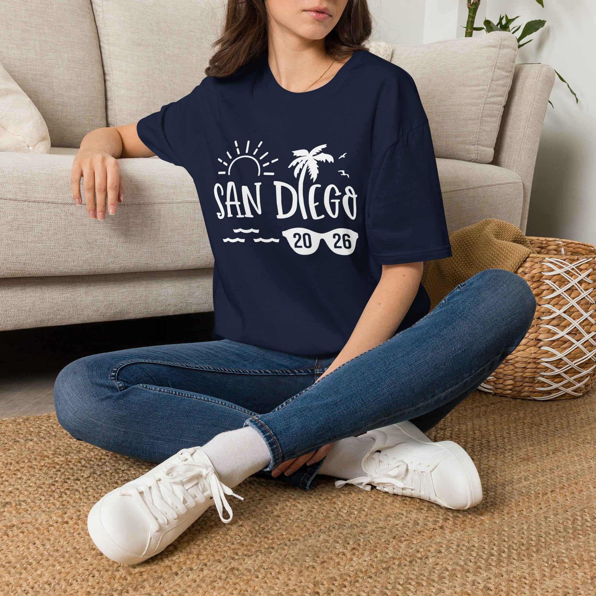 San Diego Palm Tree Beach T-Shirt