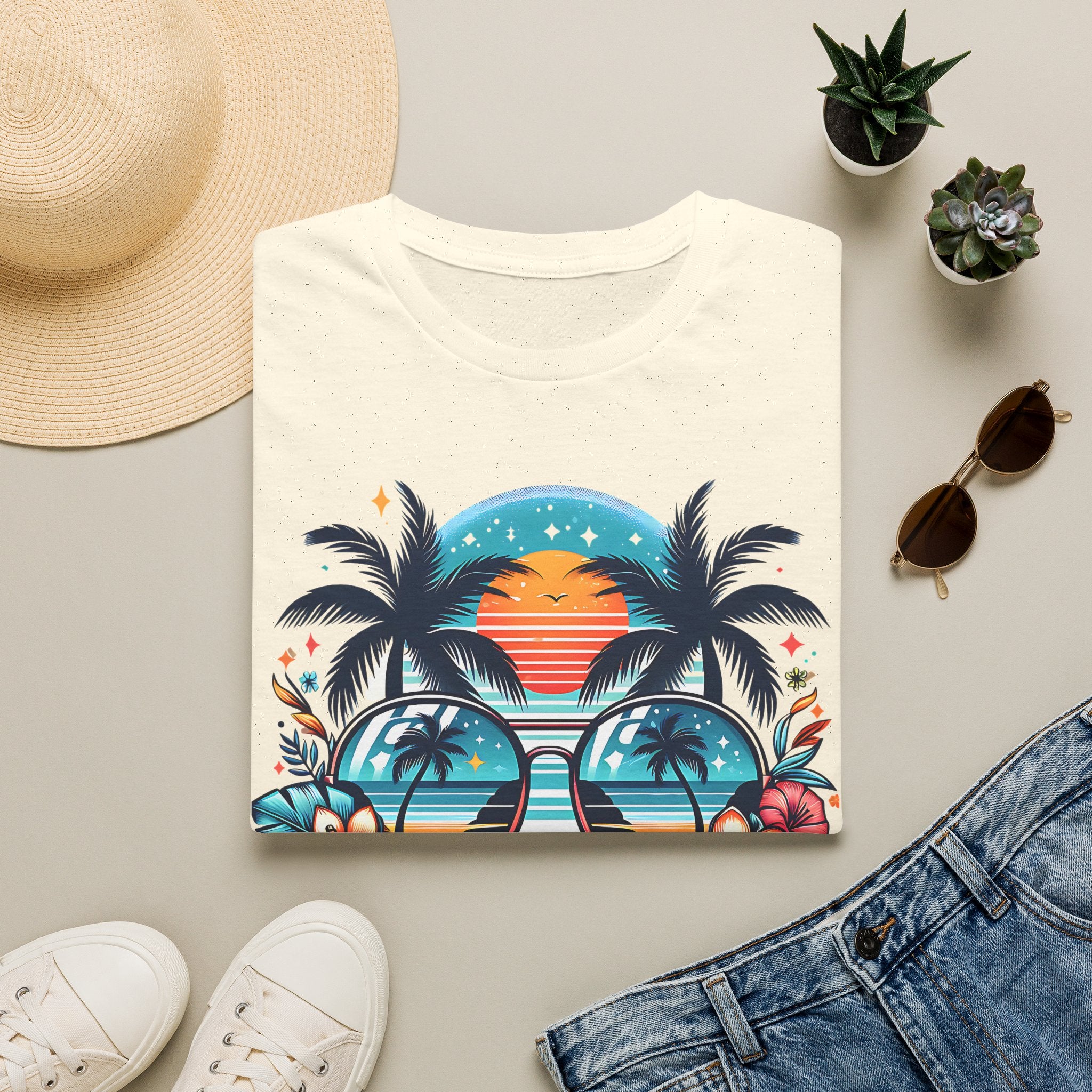 Tropical Sunset Family Vacation 2026 T-Shirt