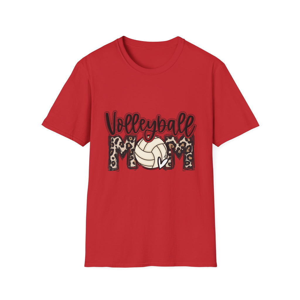 Leopard Print Volleyball Mom T-Shirt