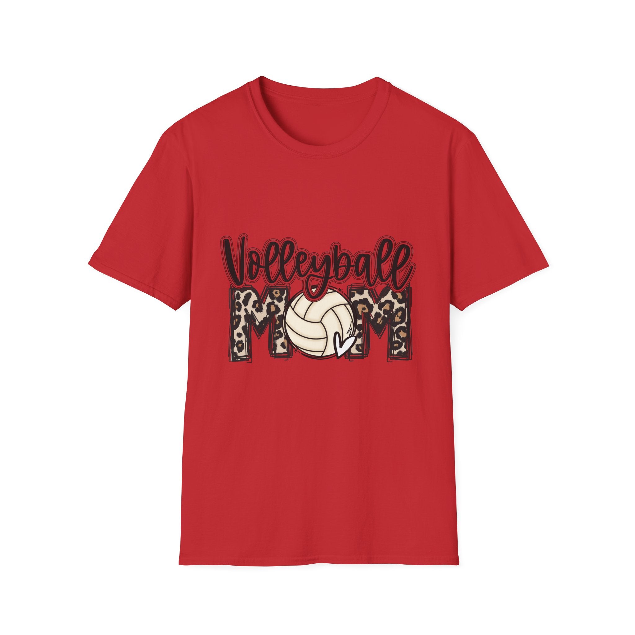Leopard Print Volleyball Mom T-Shirt