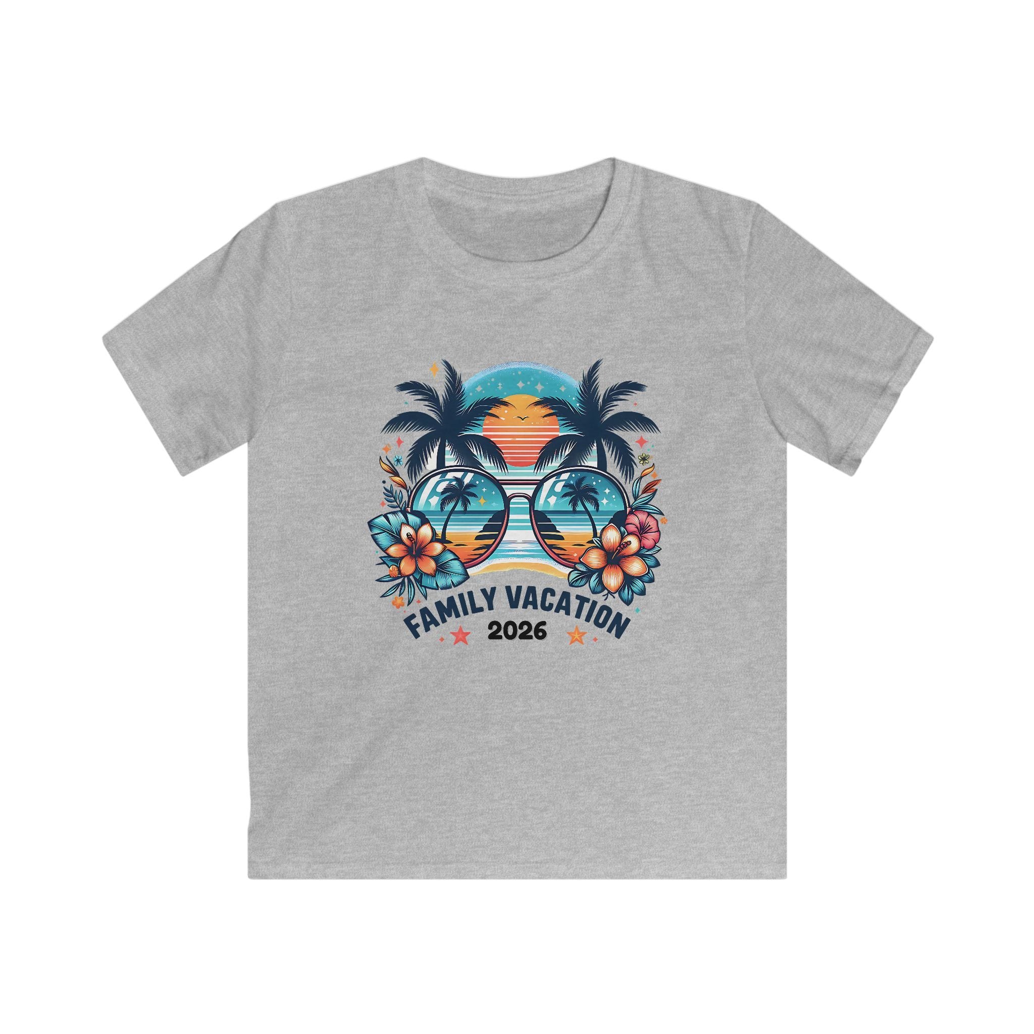 Kids T-Shirt - Family Vacation 2026 Tropical Sunset