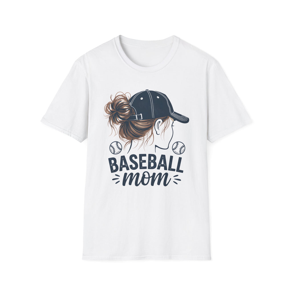 Baseball Mom Messy Bun T-Shirt