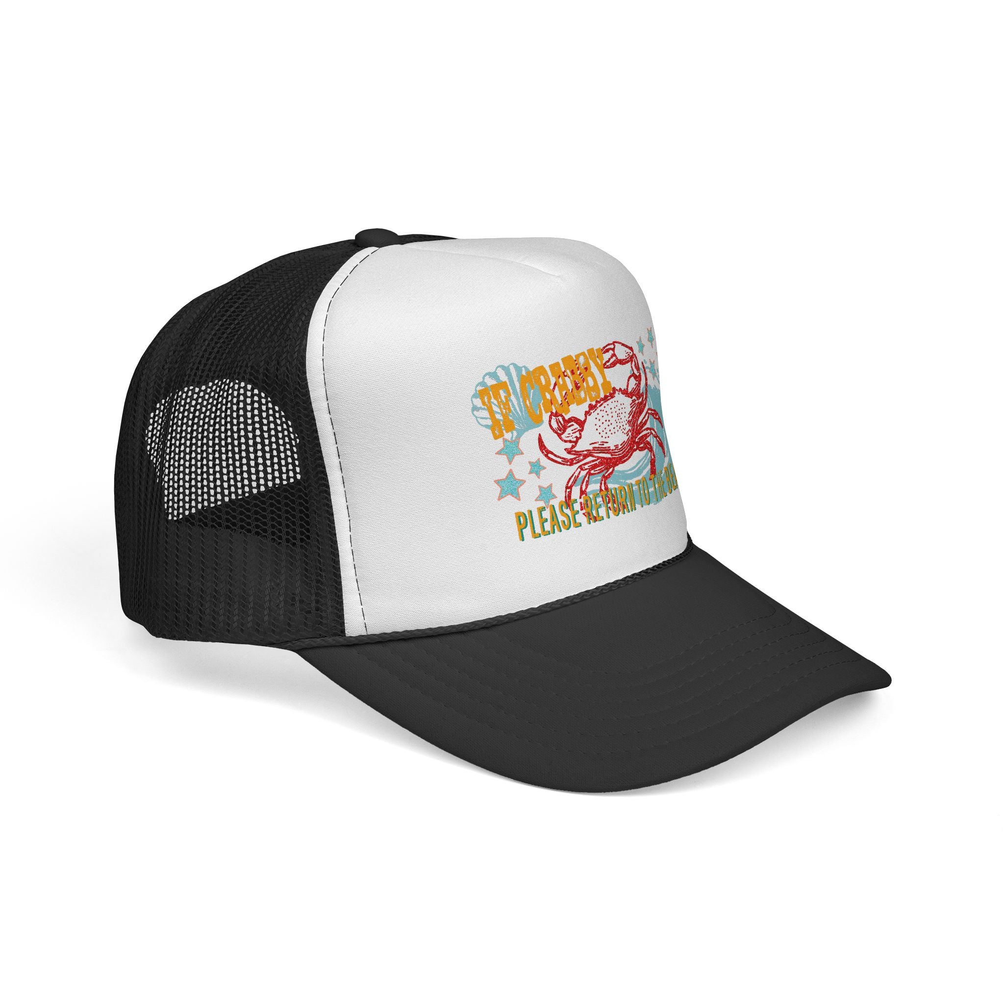 If Crabby Please Return to Beach Trucker Mesh Hat