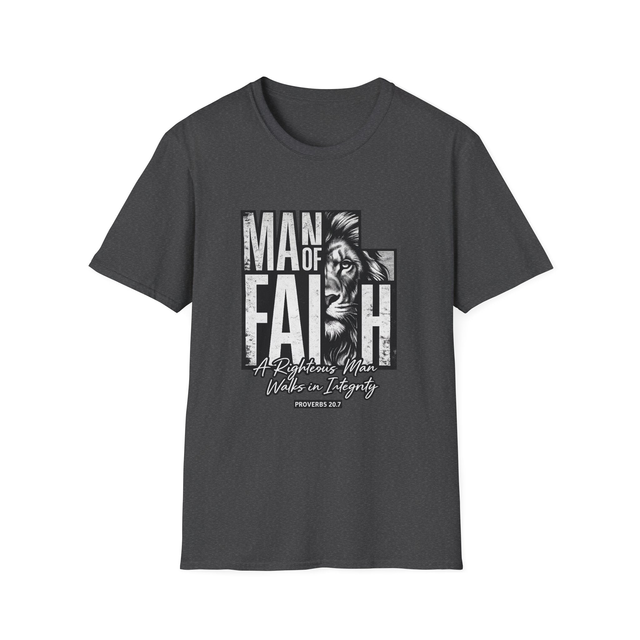 Man of Faith lion graphic T-Shirt