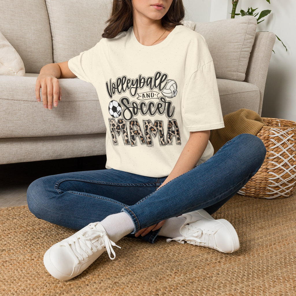 Volleyball and Soccer Mom T-Shirt | Sports Tee, Leopard Accent