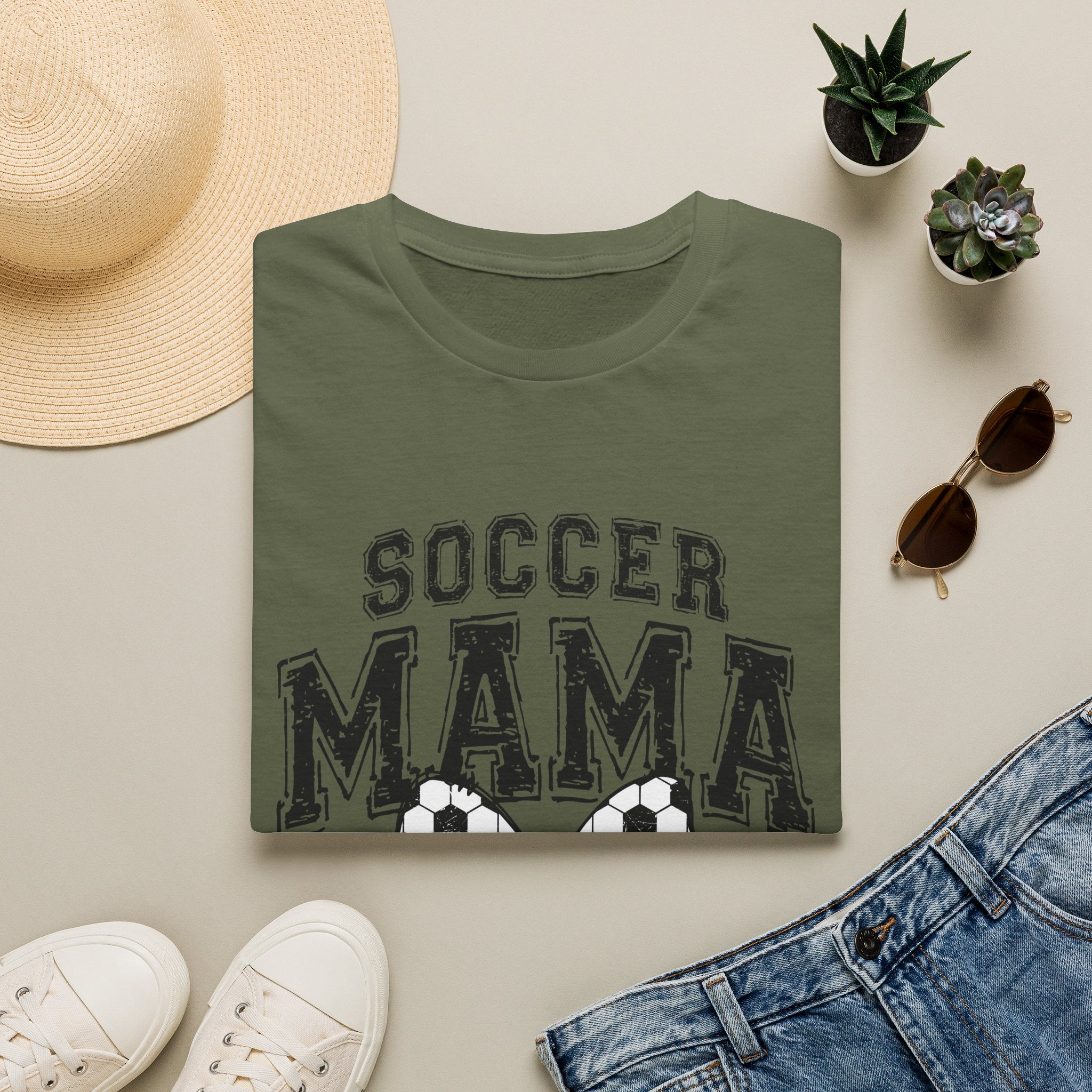 Sports Mom Tee, Soccer Ball Bow Design
