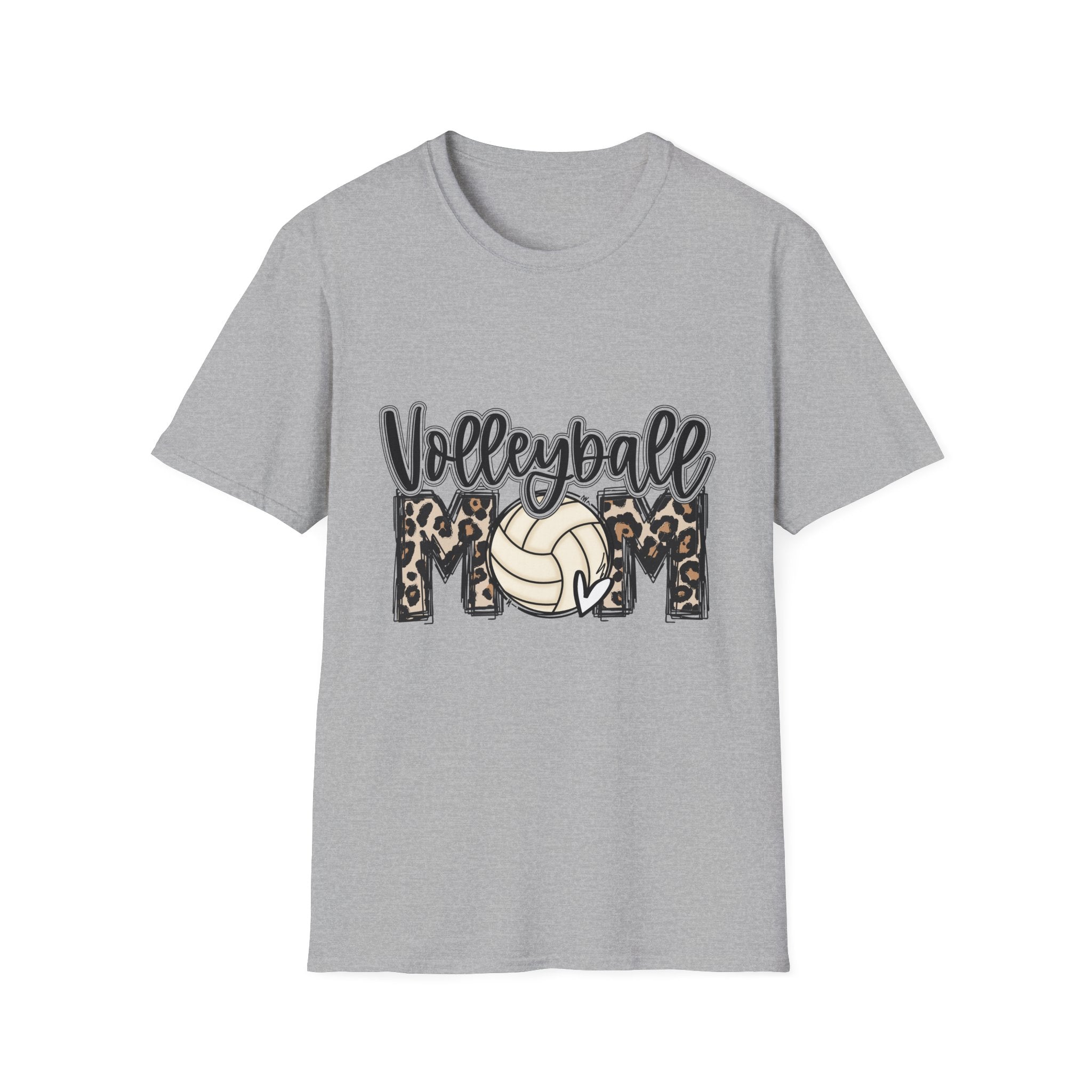 Leopard Print Volleyball Mom T-Shirt