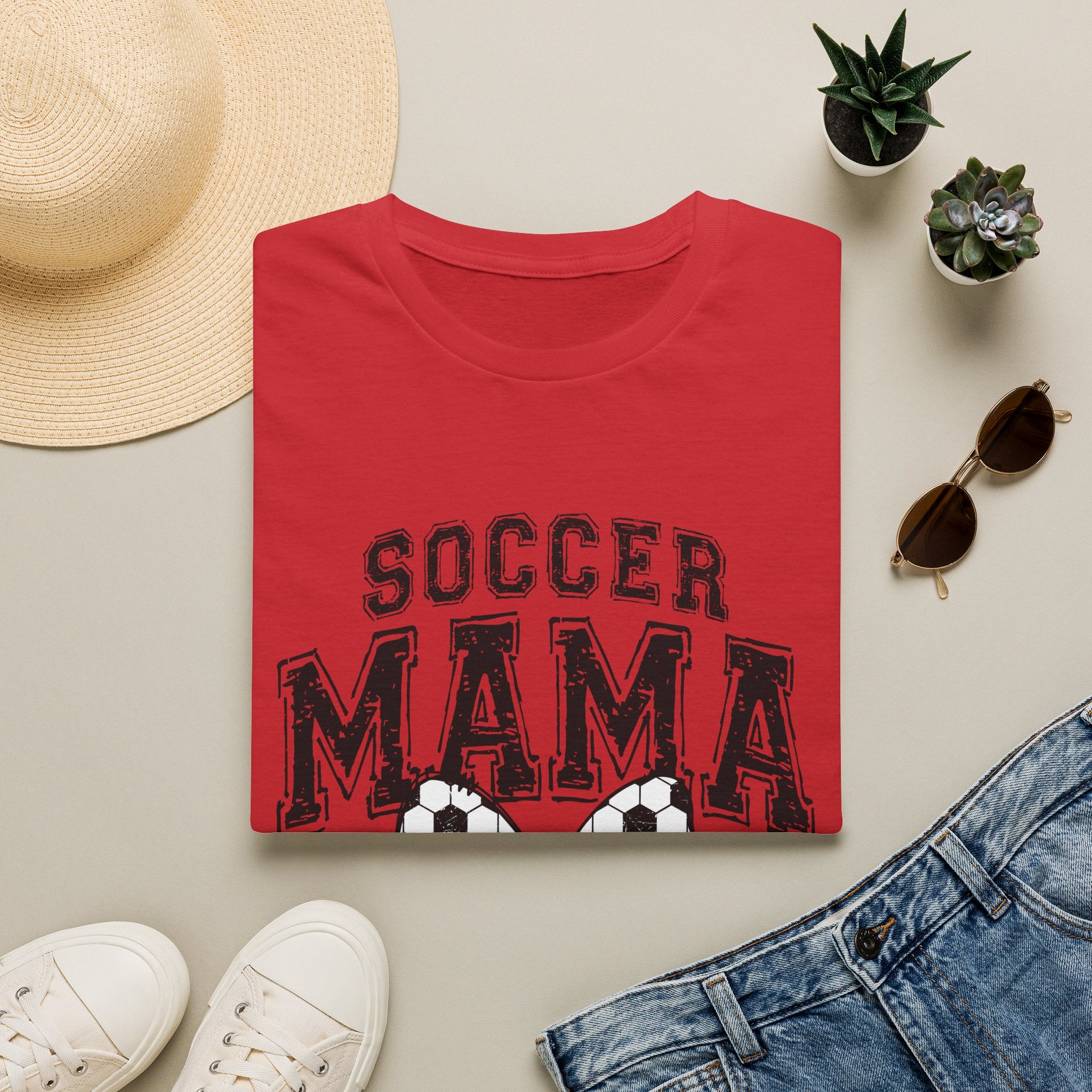 Sports Mom Tee, Soccer Ball Bow Design