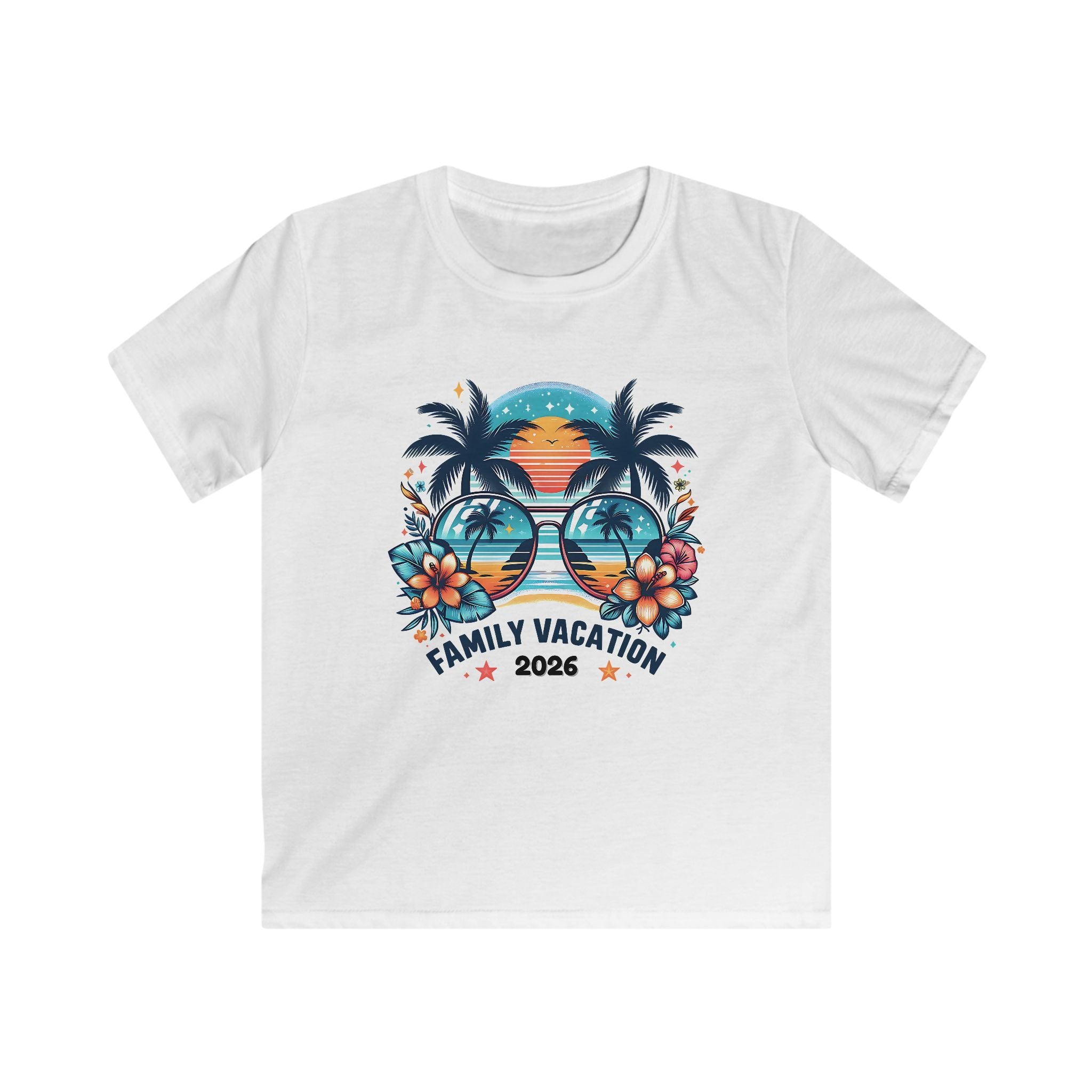 Kids T-Shirt - Family Vacation 2026 Tropical Sunset