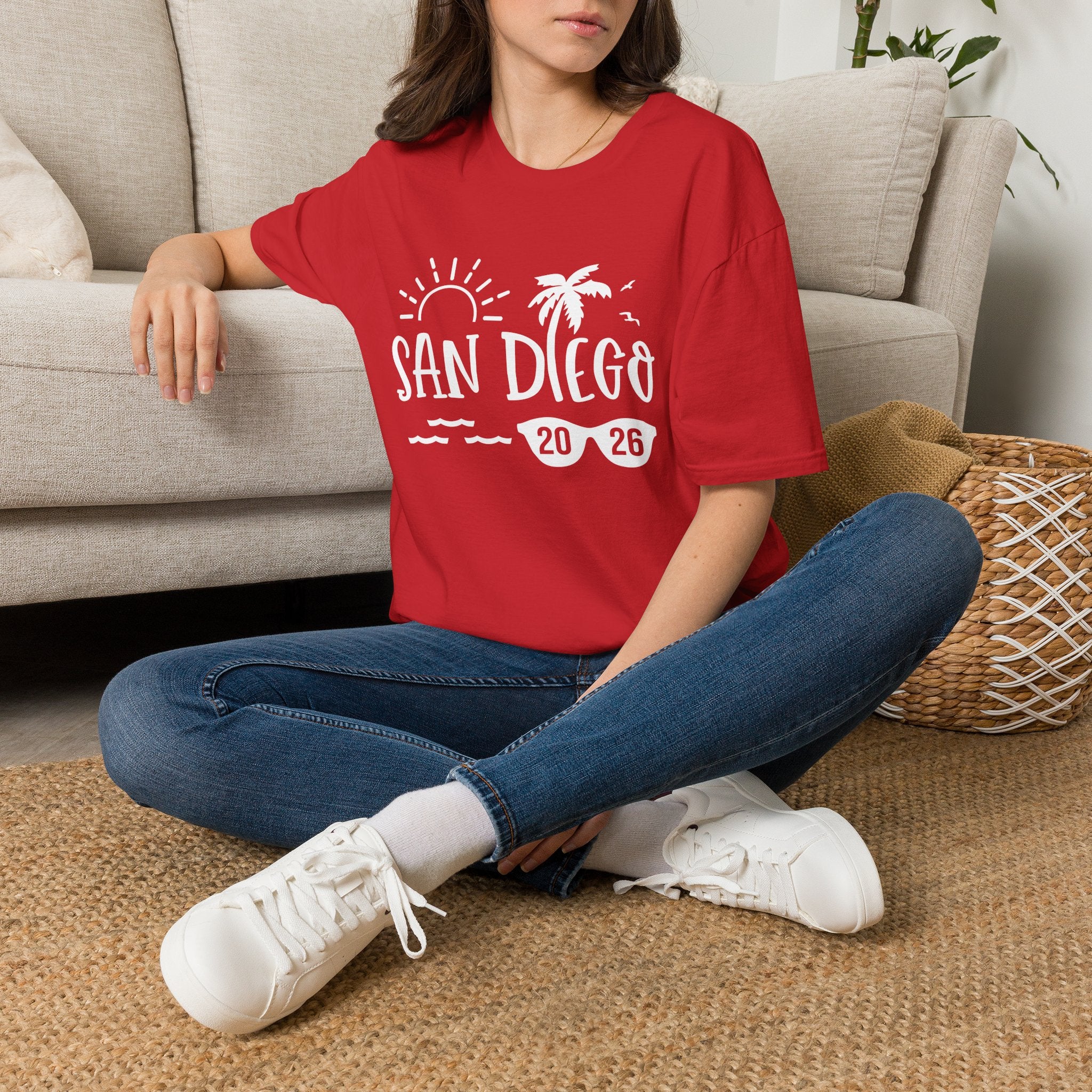 San Diego Palm Tree Beach T-Shirt
